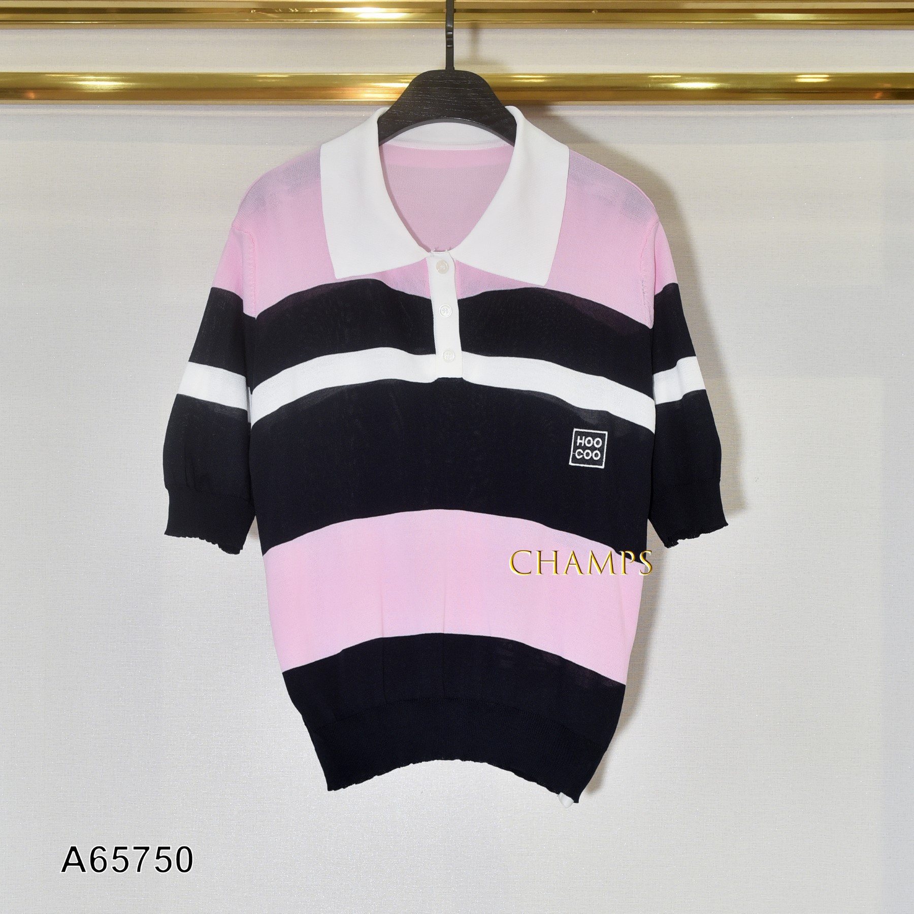 ÁO LEN KẺ HỒNG CO CO 65750