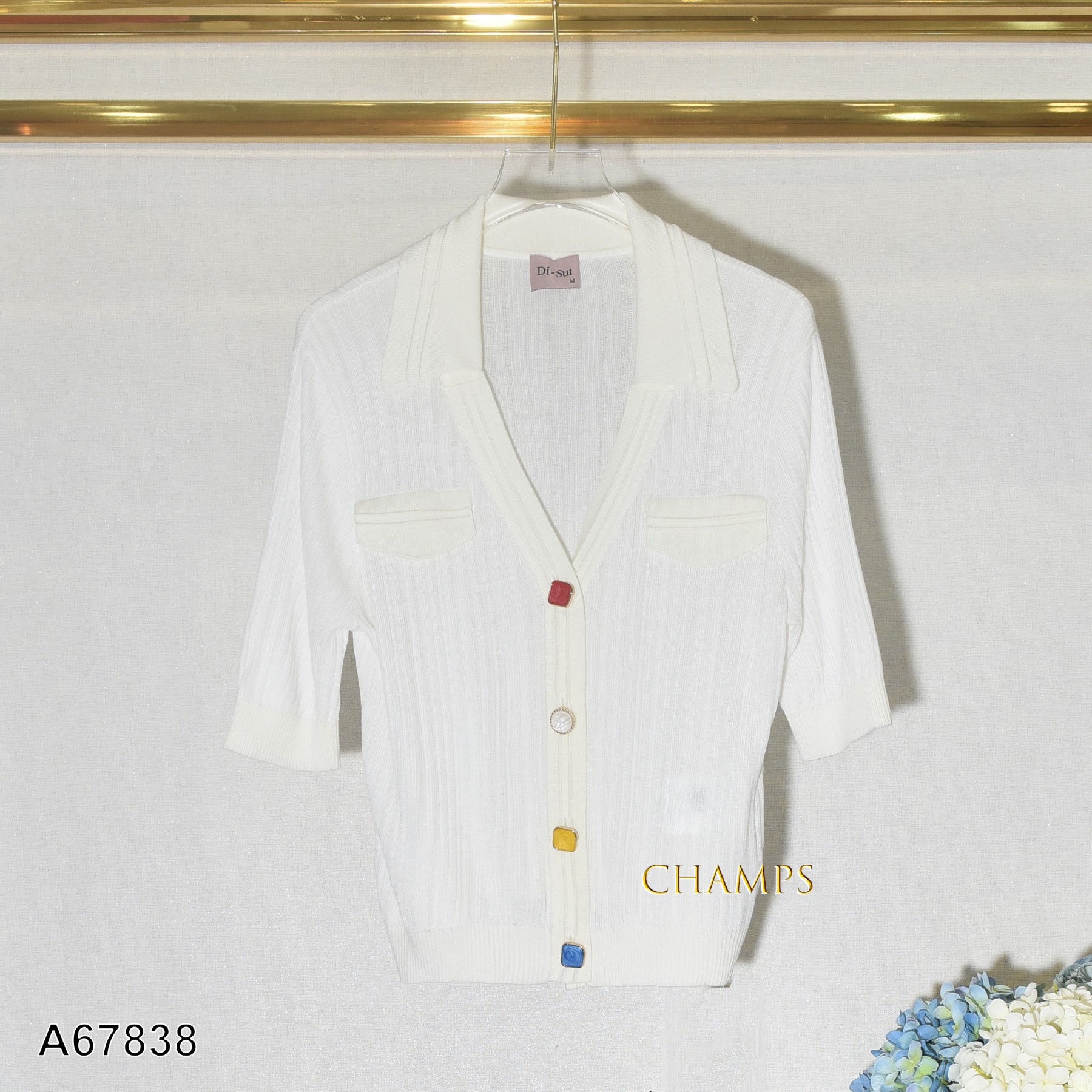 ÁO LEN TRẮNG NÚT 67838