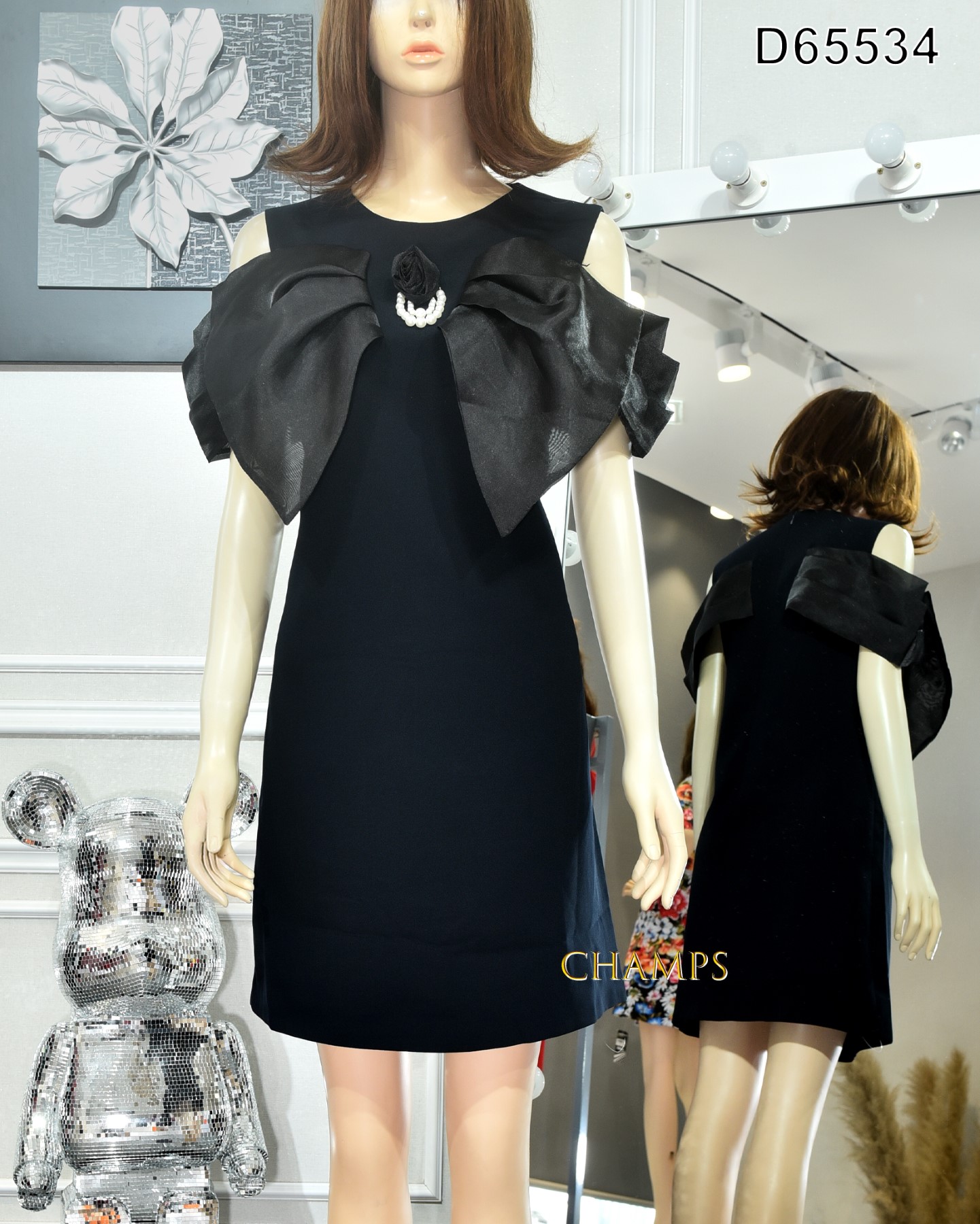 ĐẦM SUÔN VAI TRỄ NƠ ĐEN 65534