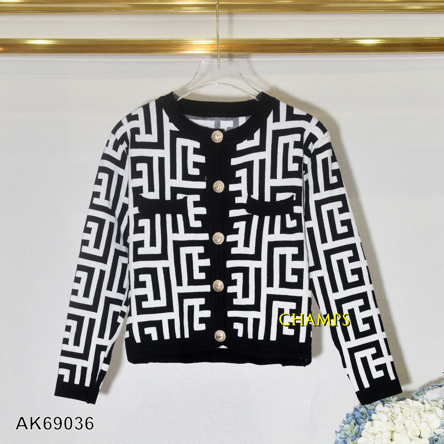 ÁO KHOÁC LEN BALMAN ĐEN 69036