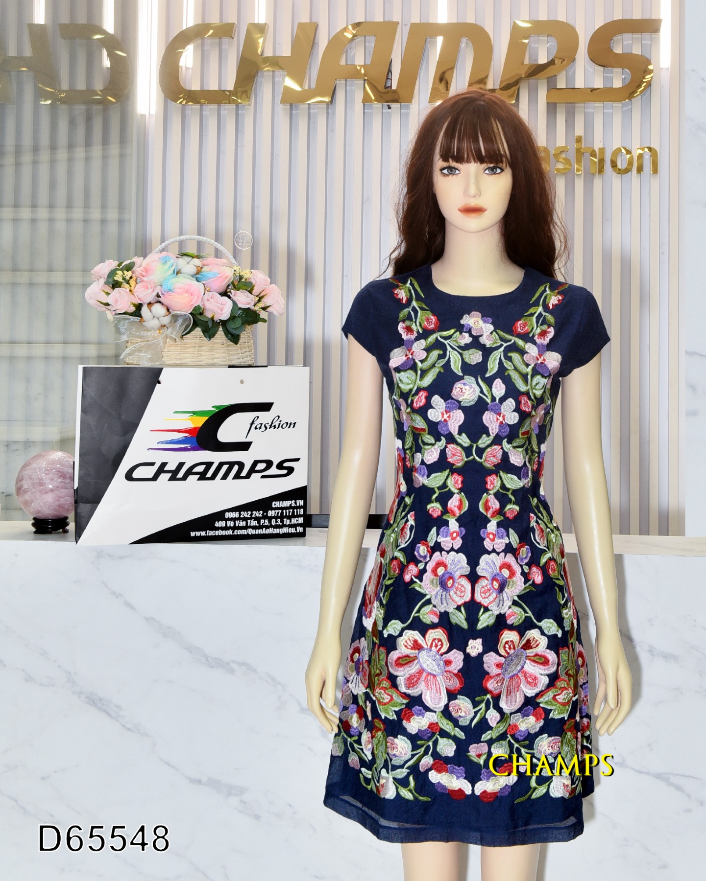 ĐẦM XANH THÊU 65548