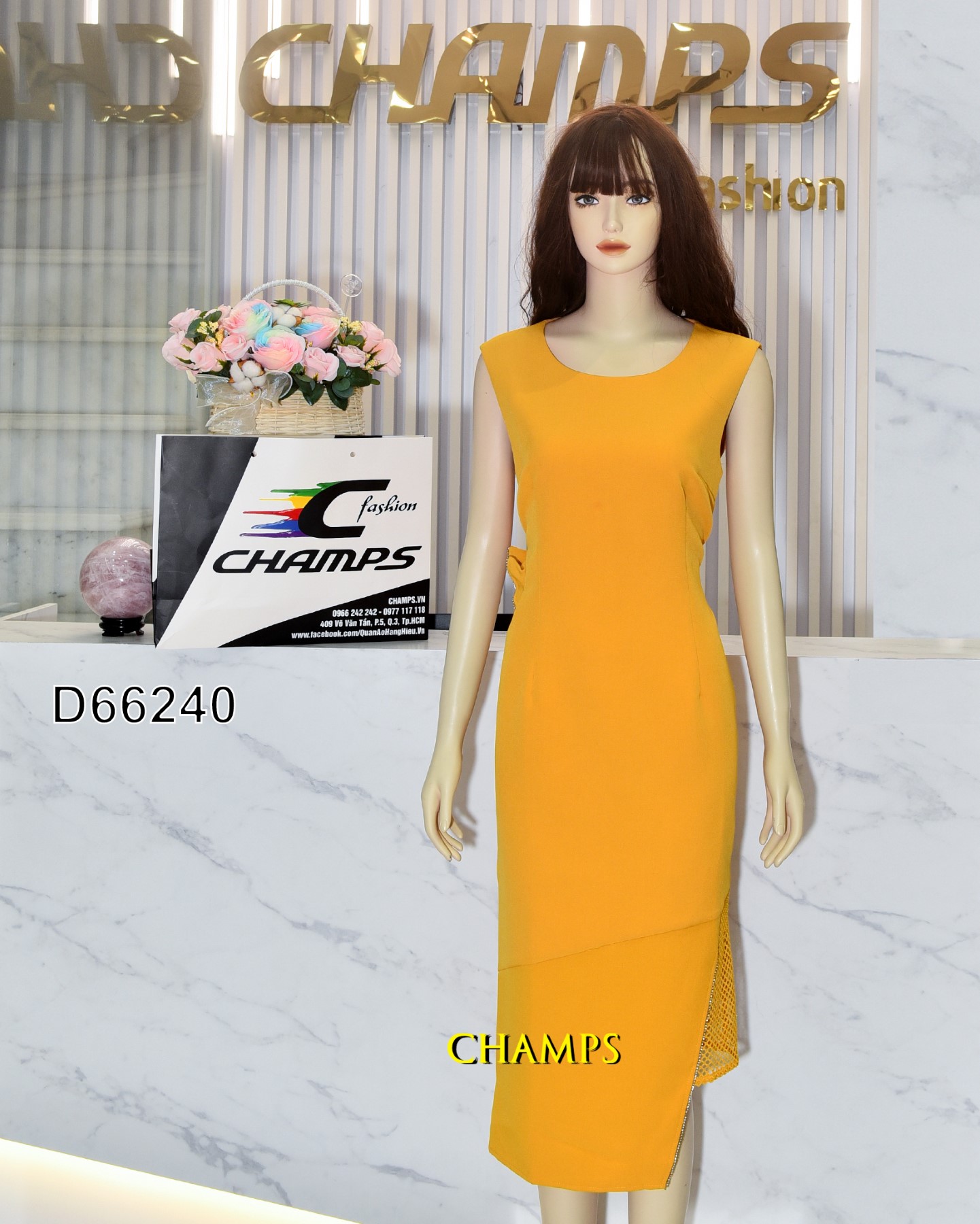 ĐẦM LALEX VÀNG EO LƯỚI 66240