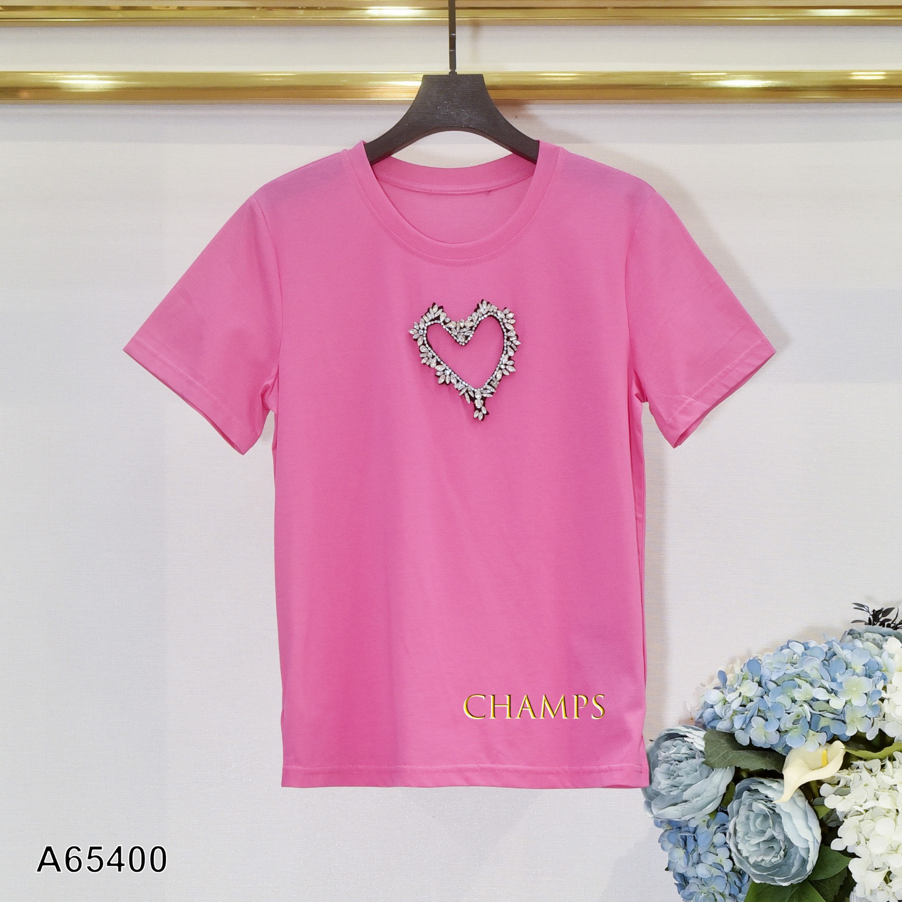 ÁO THUN HỒNG TIM ĐÁ 65400