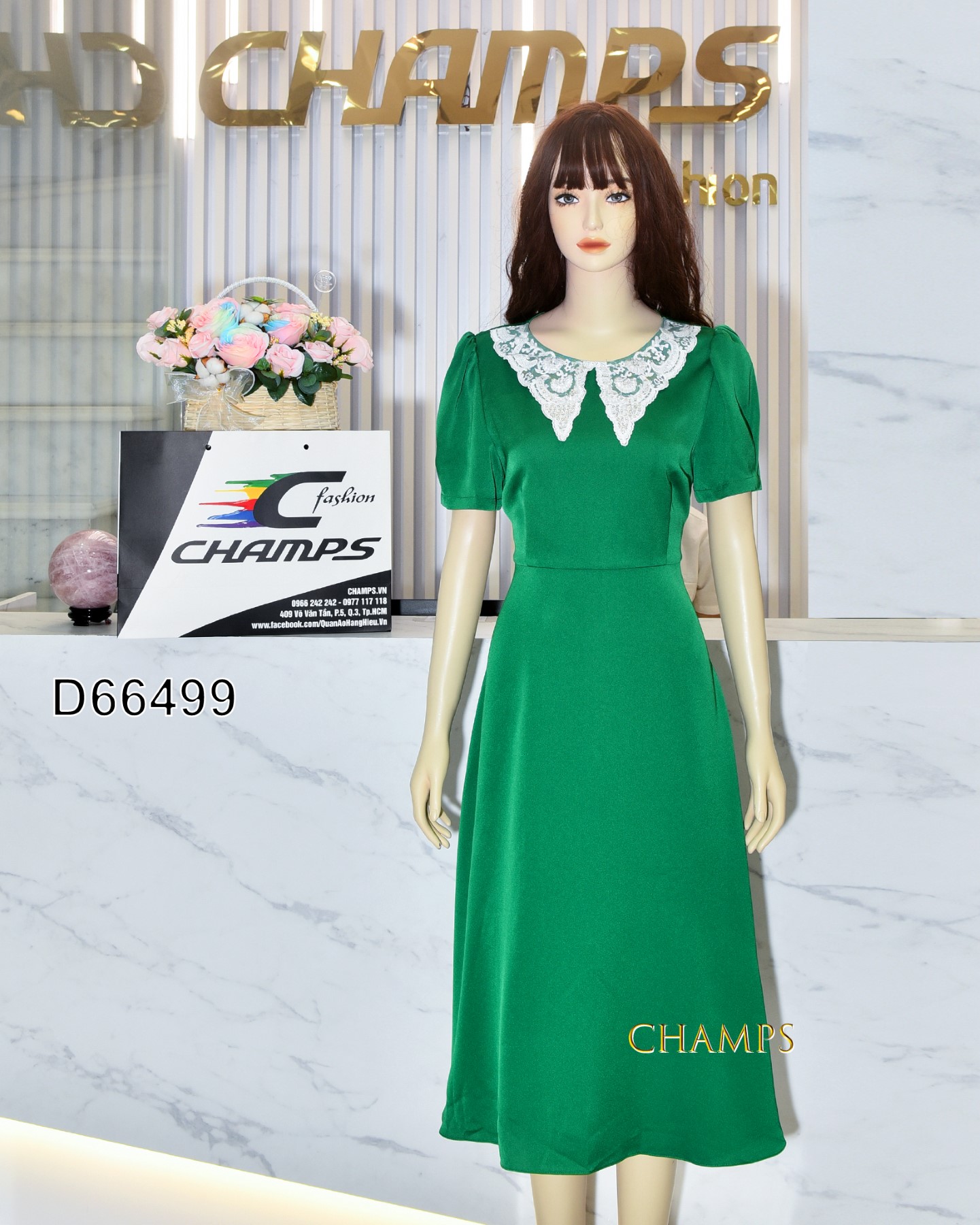 ĐẦM XANH DÀI CỔ ĐÁ 66499