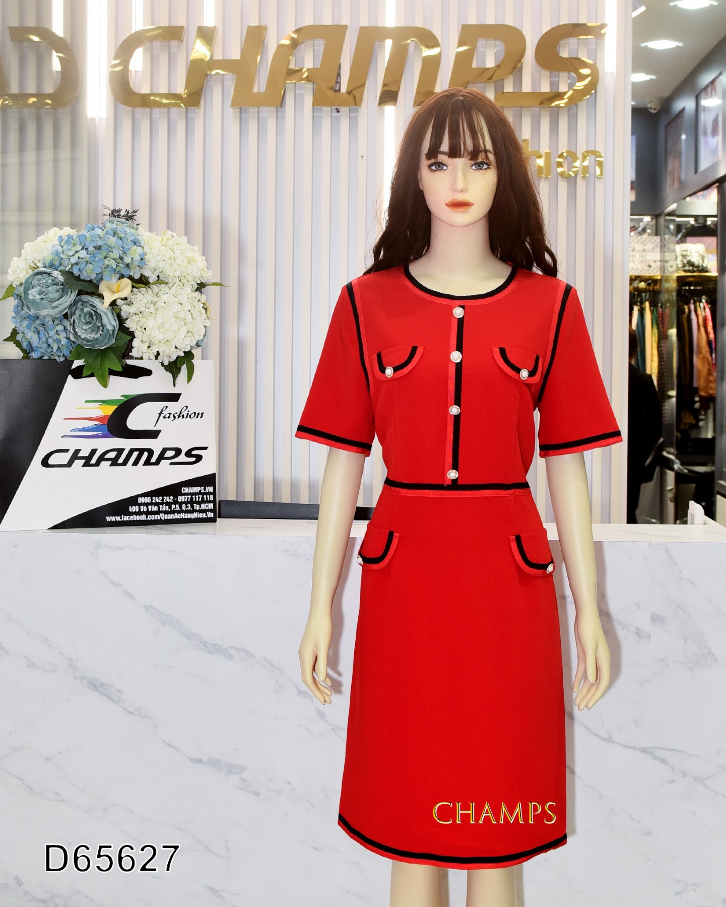 ĐẦM ĐỎ GUCI 65627