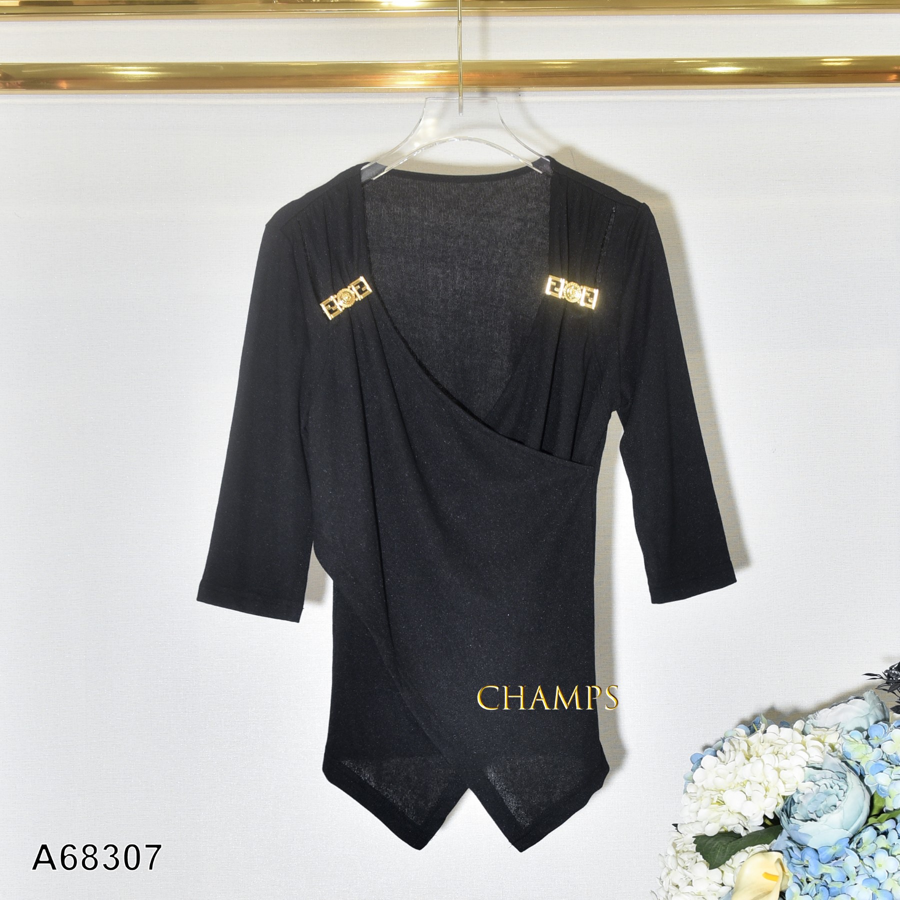 ÁO LEN ĐEN KIỂU TAY DÀI 68307