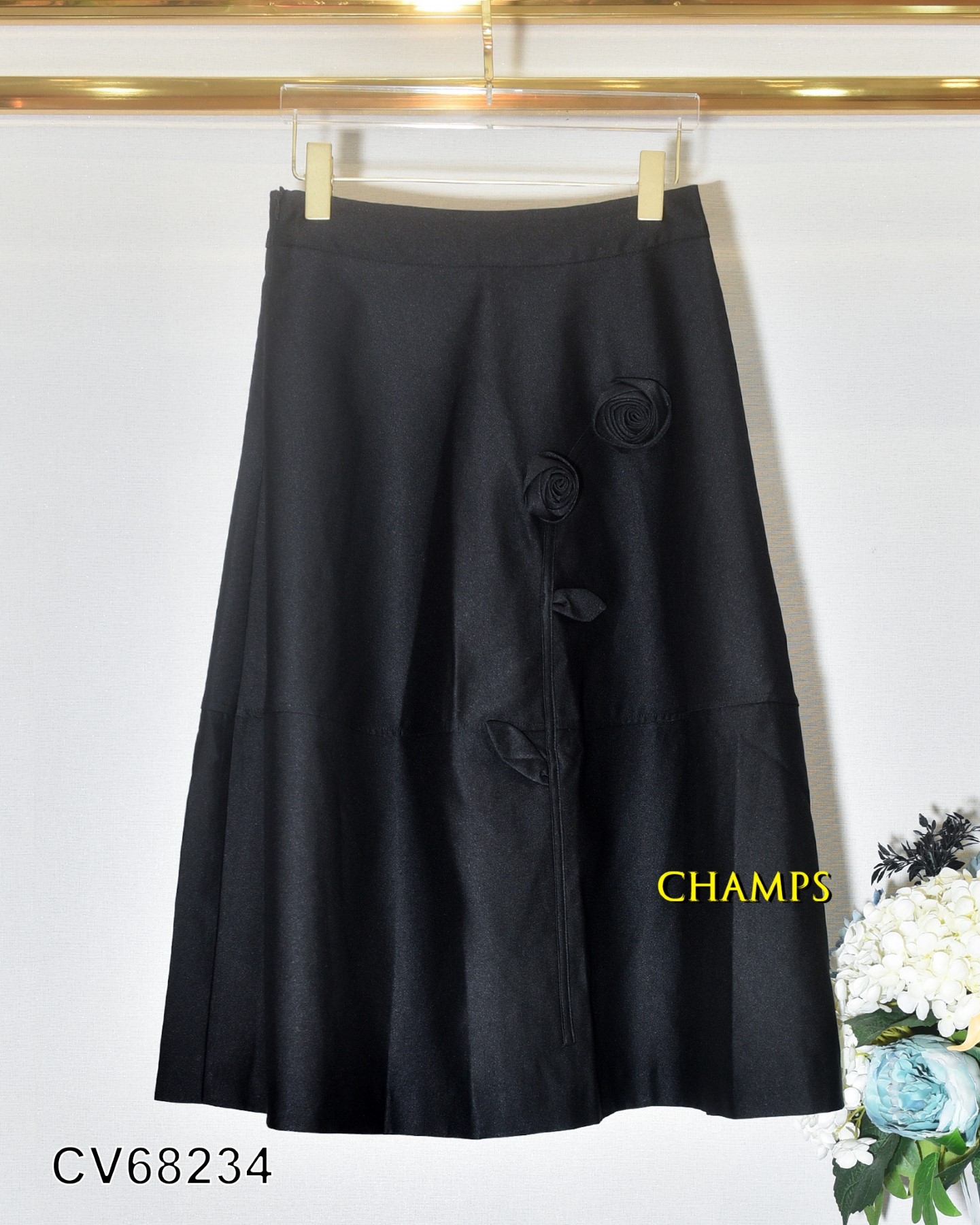 CHÂN VÁY XÒE DÀI HOA NỔI 68234