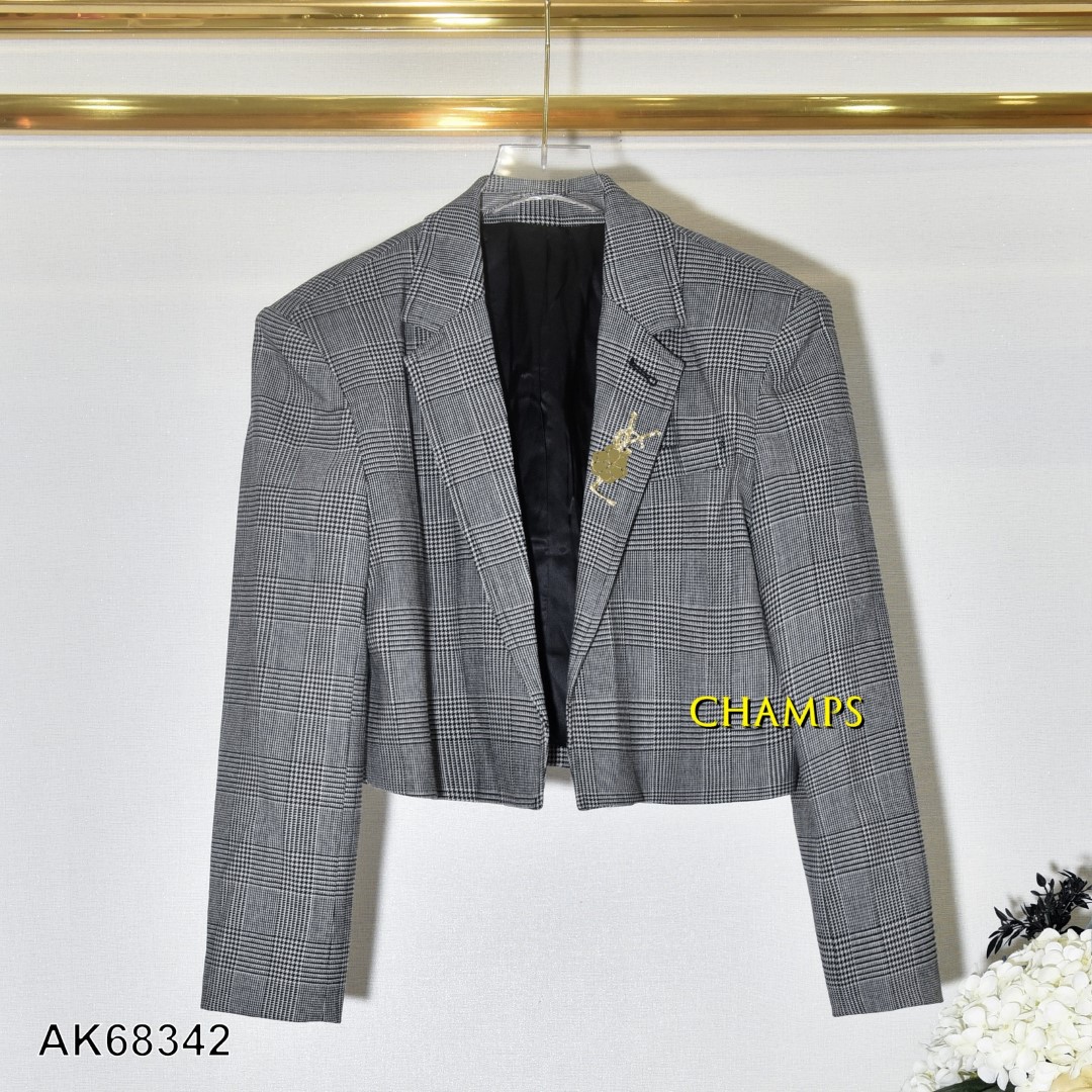 ÁO KHOÁC VEST KẺ XÁM LỬNG +CÀI 68342