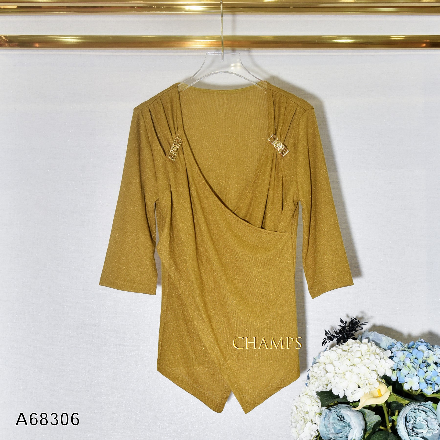 ÁO LEN VÀNG KIỂU TAY DÀI 68306