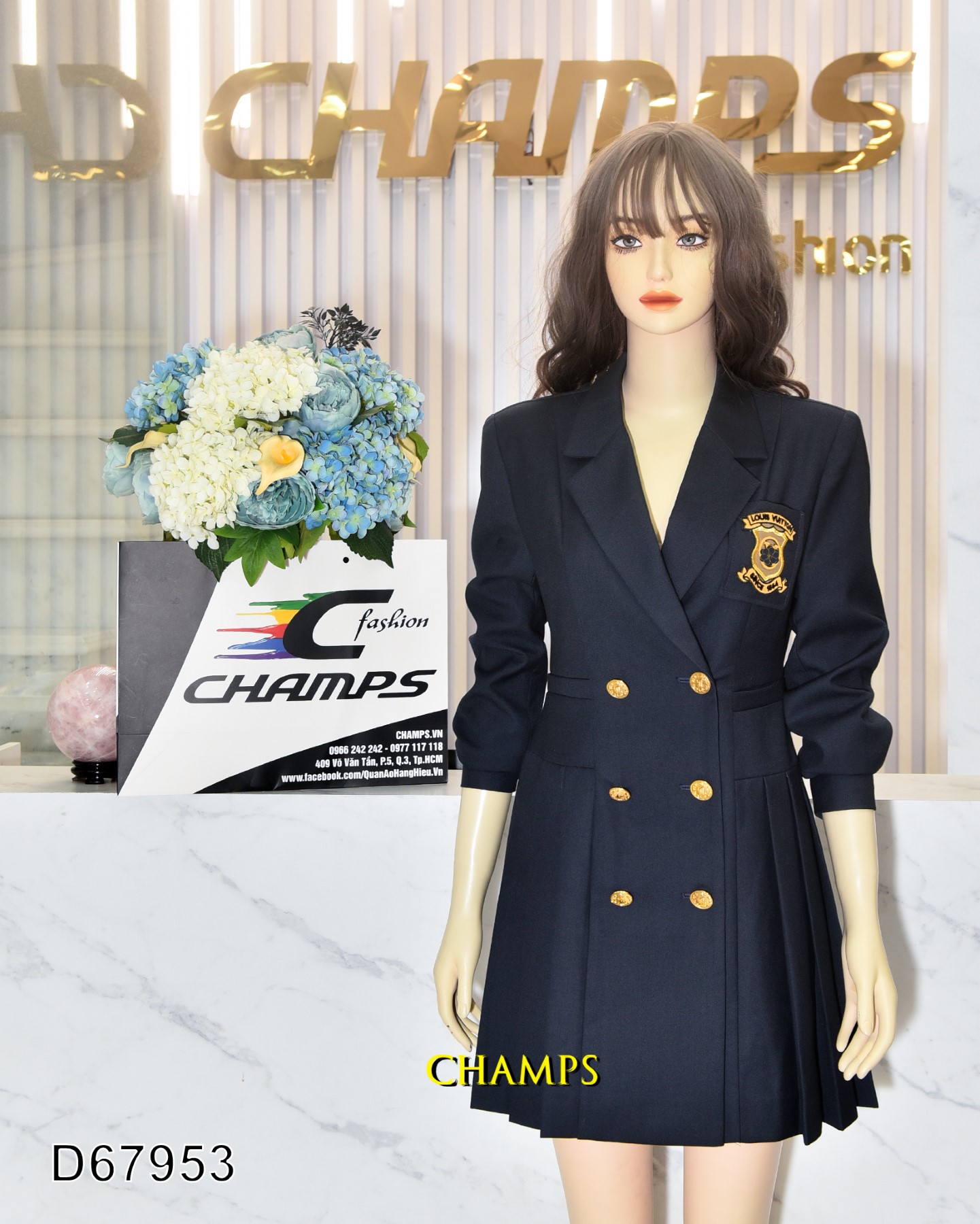 ĐẦM XANH VEST LV 67953