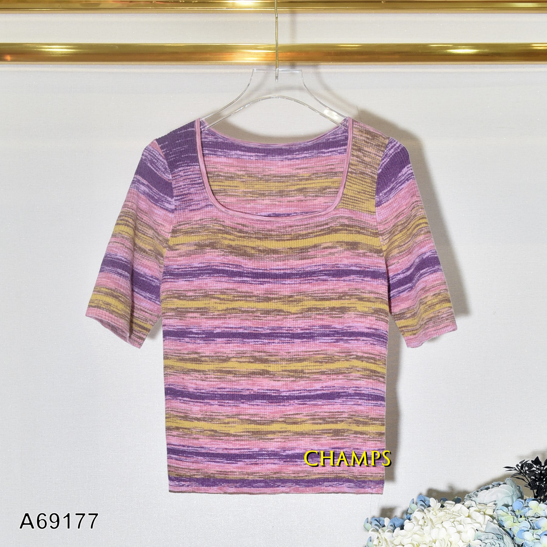 ÁO LEN KẺ HỒNG 69177