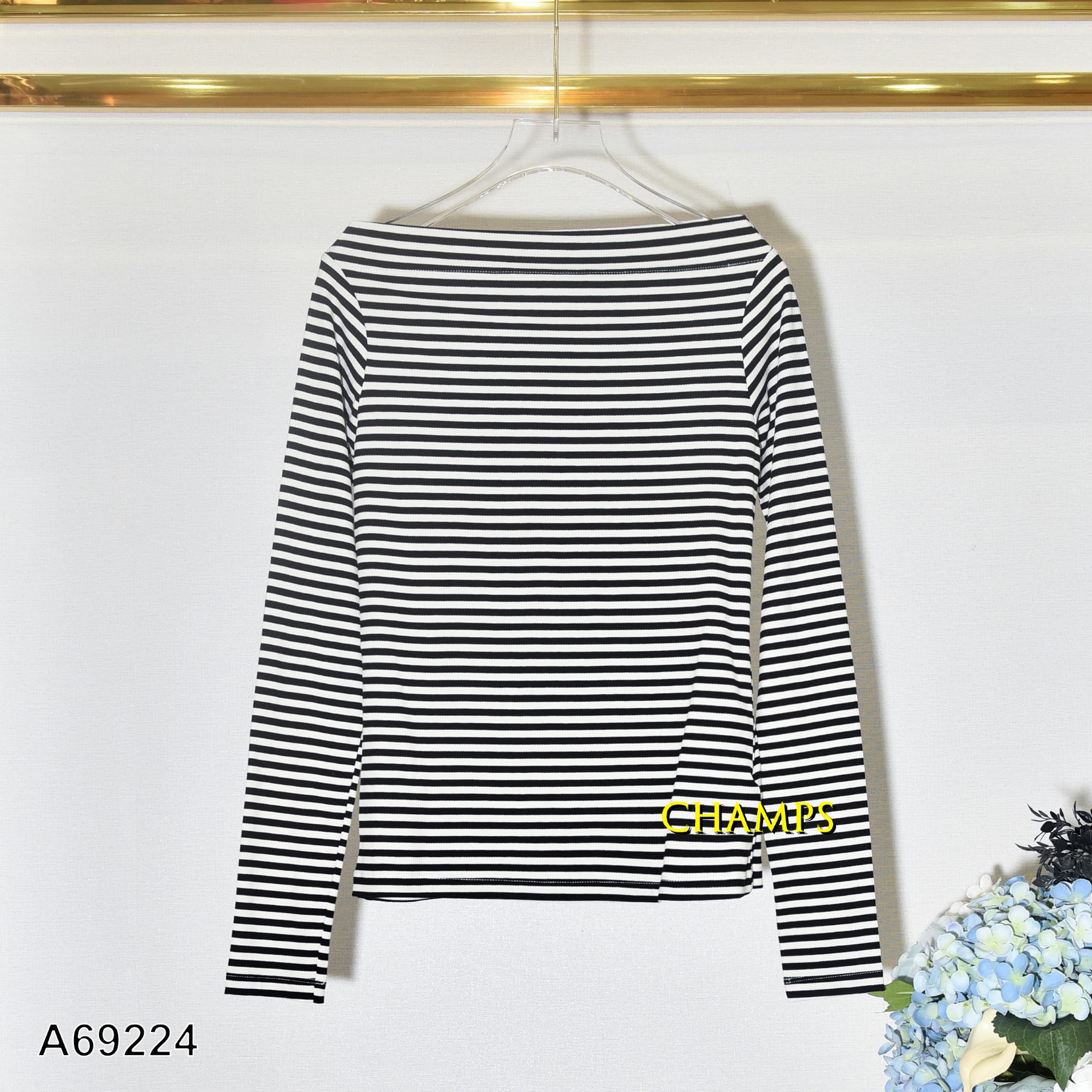 ÁO LEN KẺ LỆCH VAI 69224