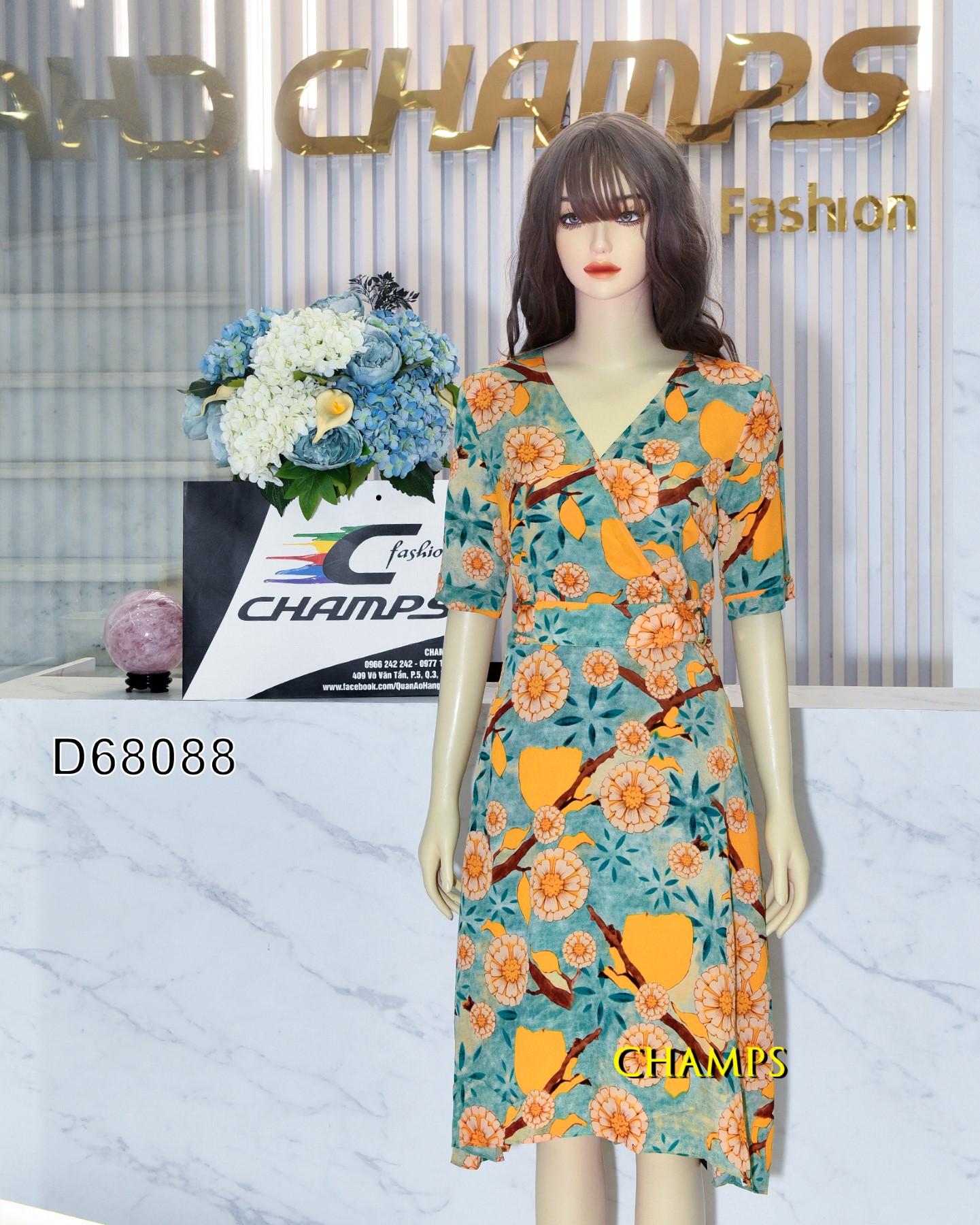 ĐẦM LỤA XANH 68088