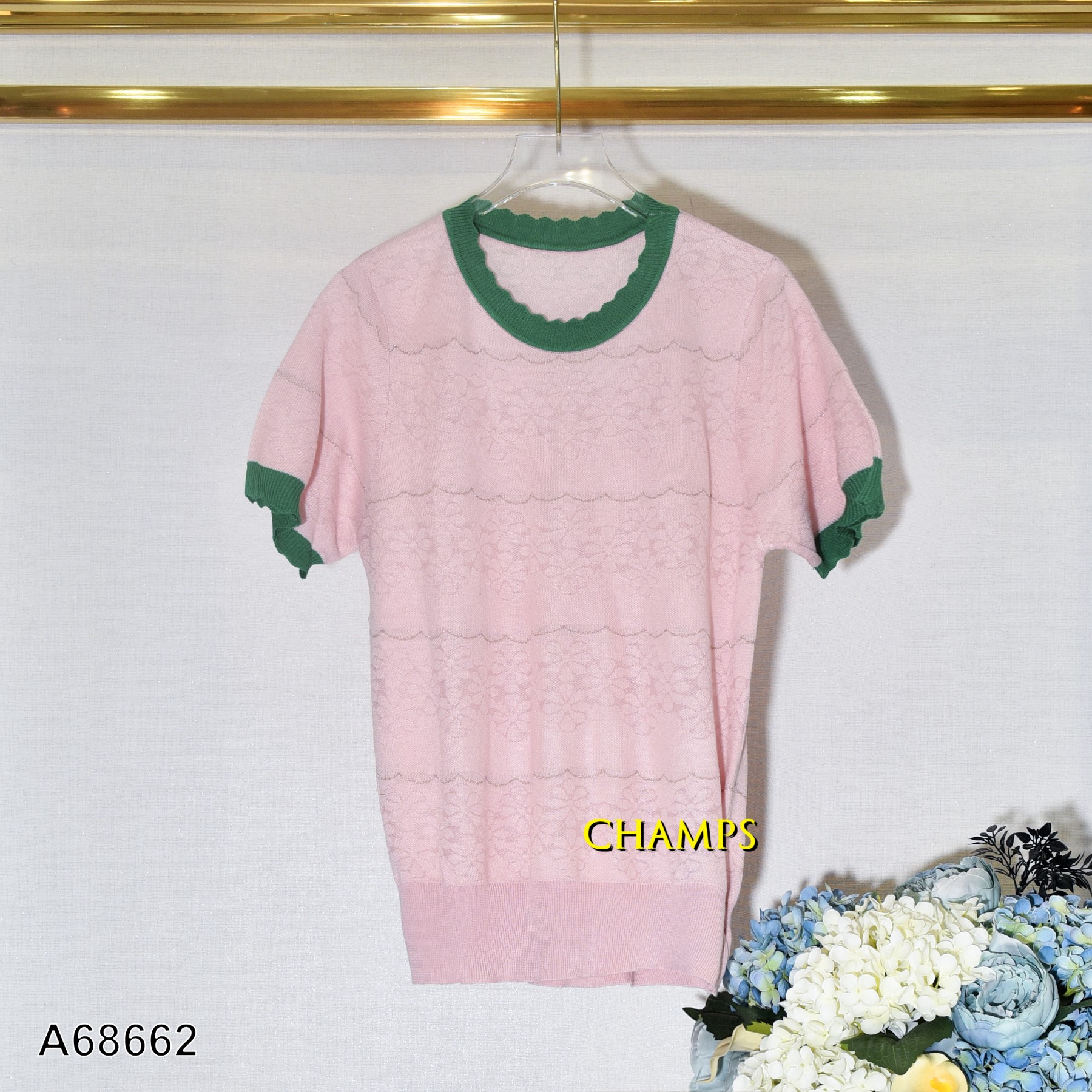 ÁO LEN HỒNG VIỀN TRẮNG 68662