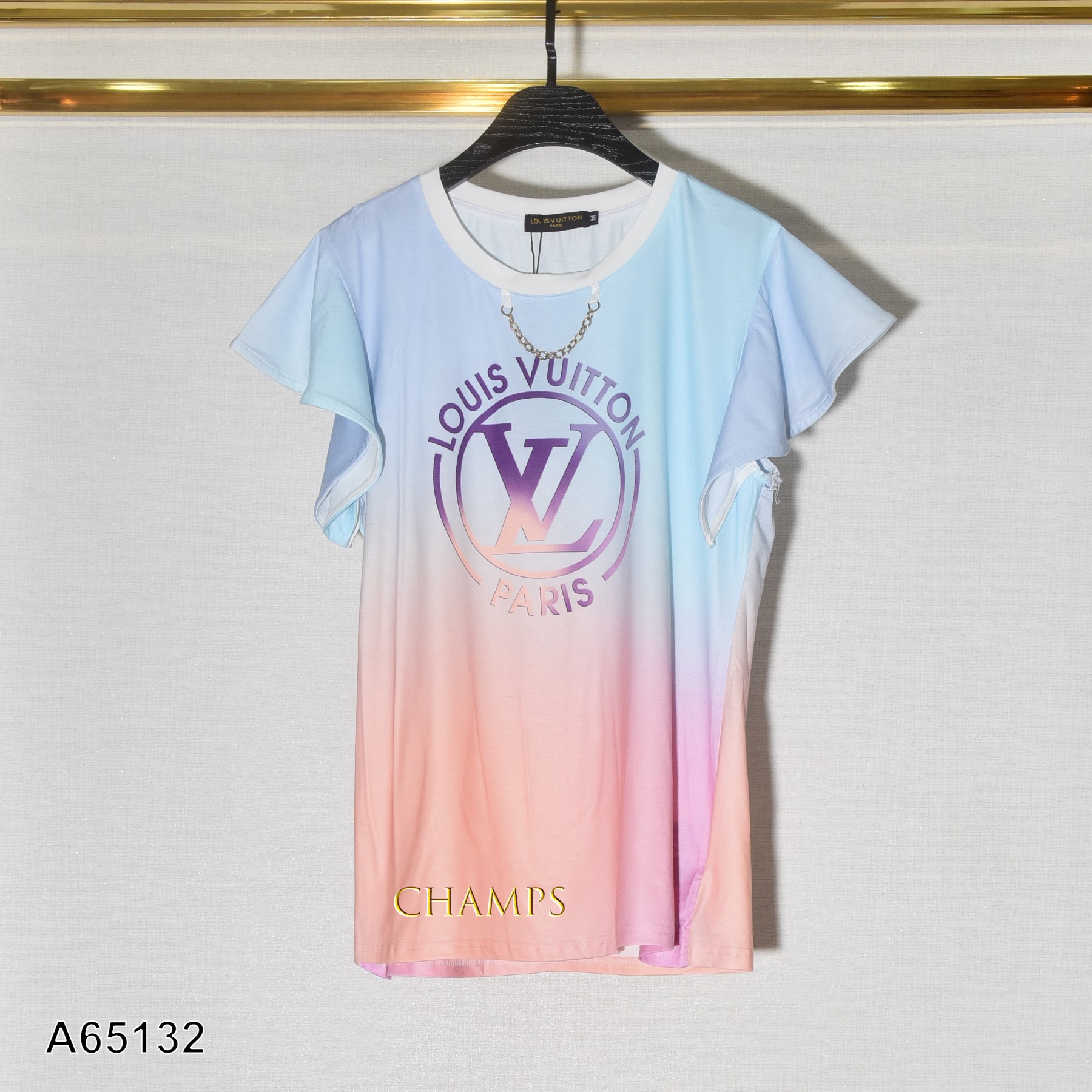 ÁO THUN XANH BIỂN TAY BÈO 65132