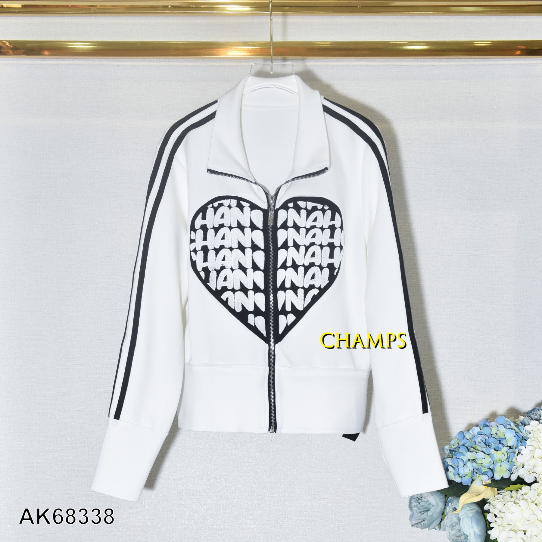 ÁO KHOÁC THUN TRẮNG CHANEL 68338