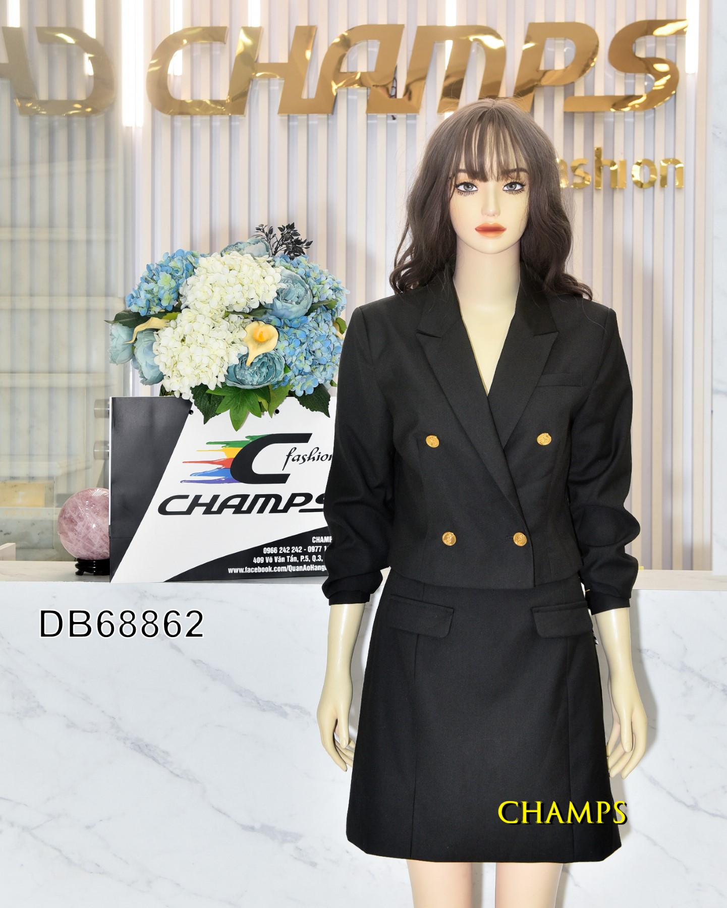 BỘ VEST ĐEN YSL 68862