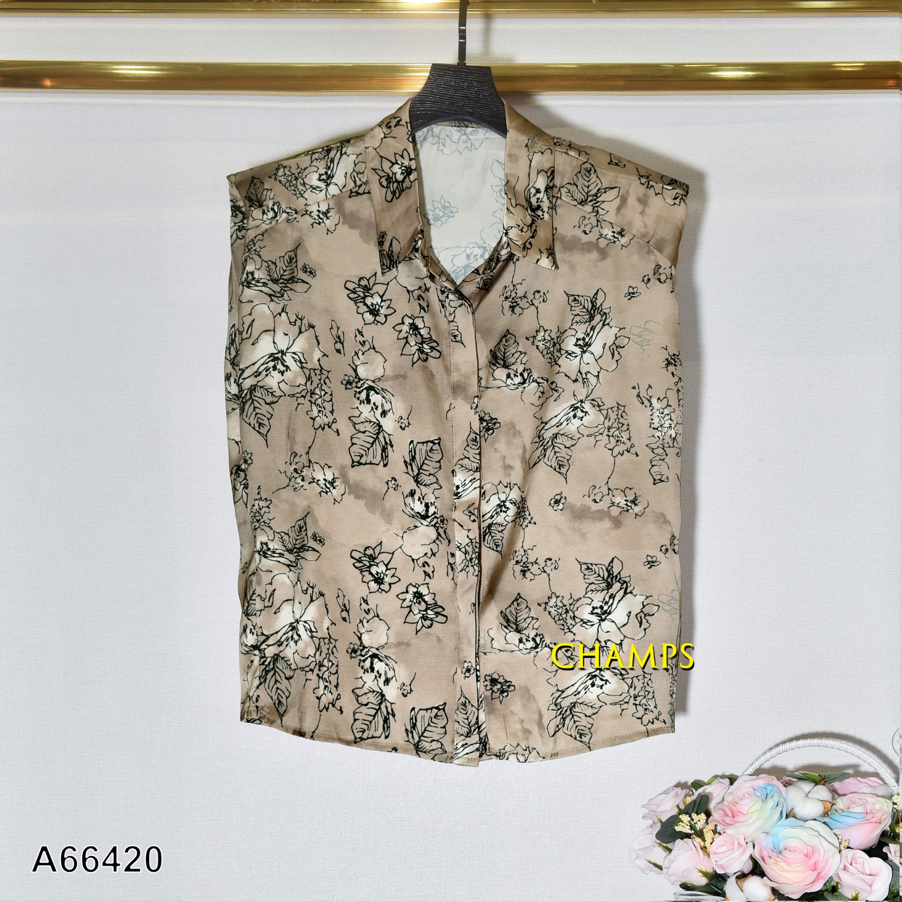 ÁO LỤA NÂU 66420