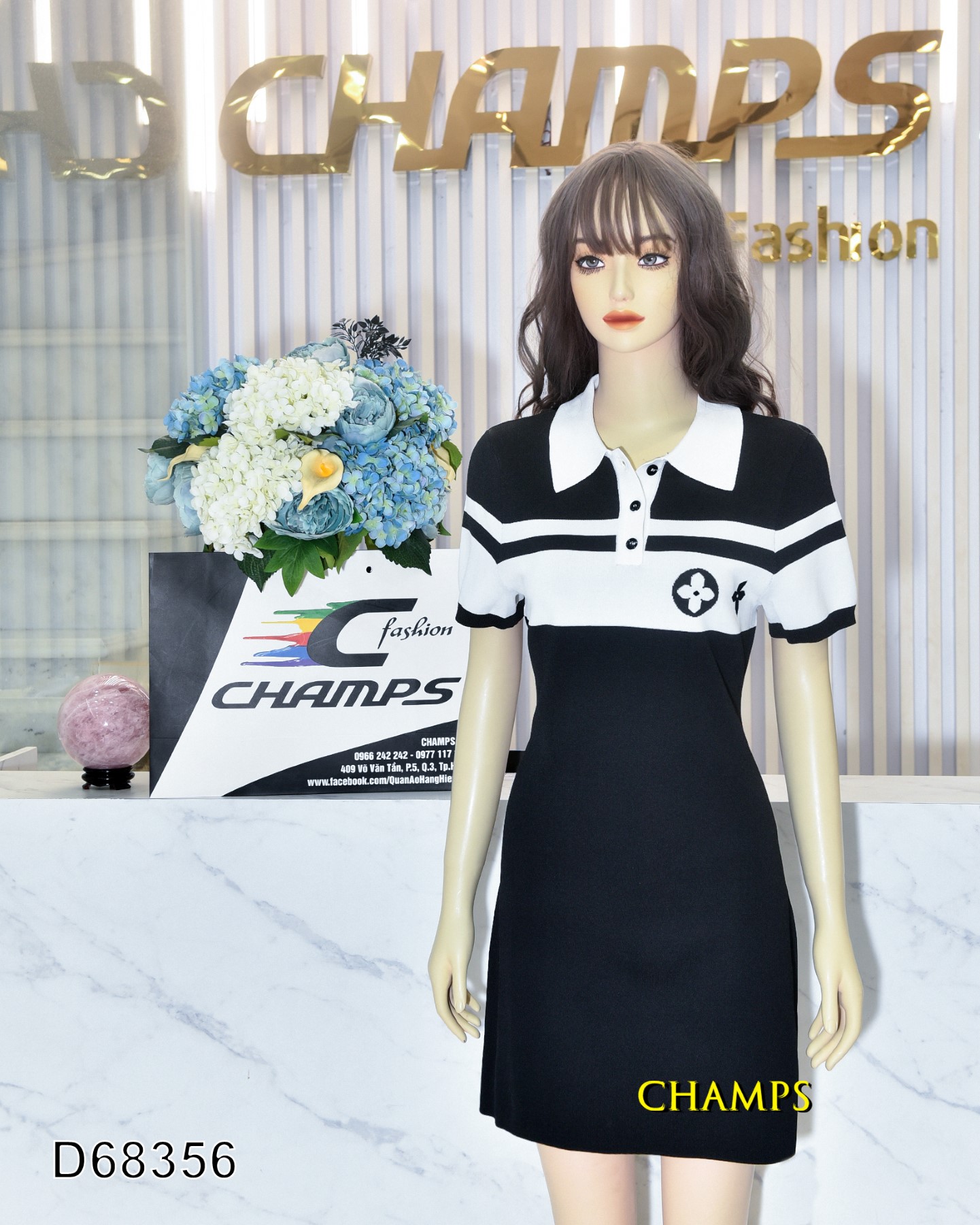 ĐẦM LEN ĐEN LV 68356