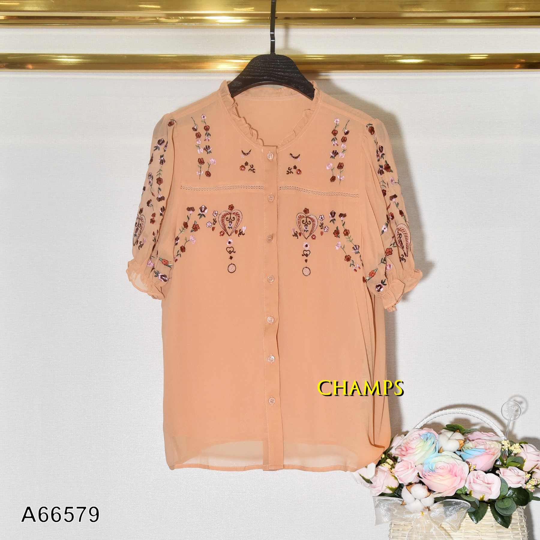 ÁO LỤA CAM THÊU 66579