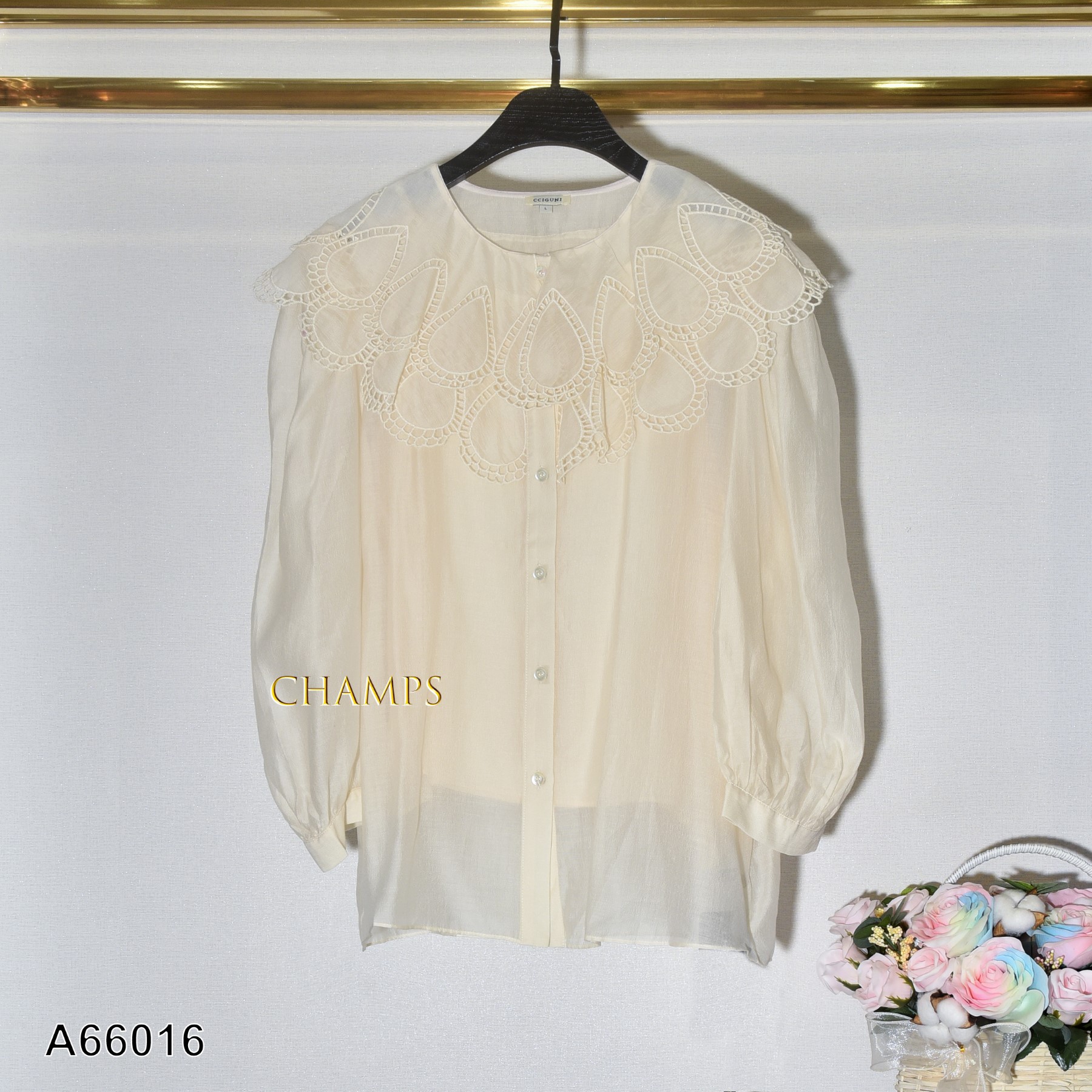 ÁO TƠ SƠ MI CỔ TIM KEM +LOT 66016