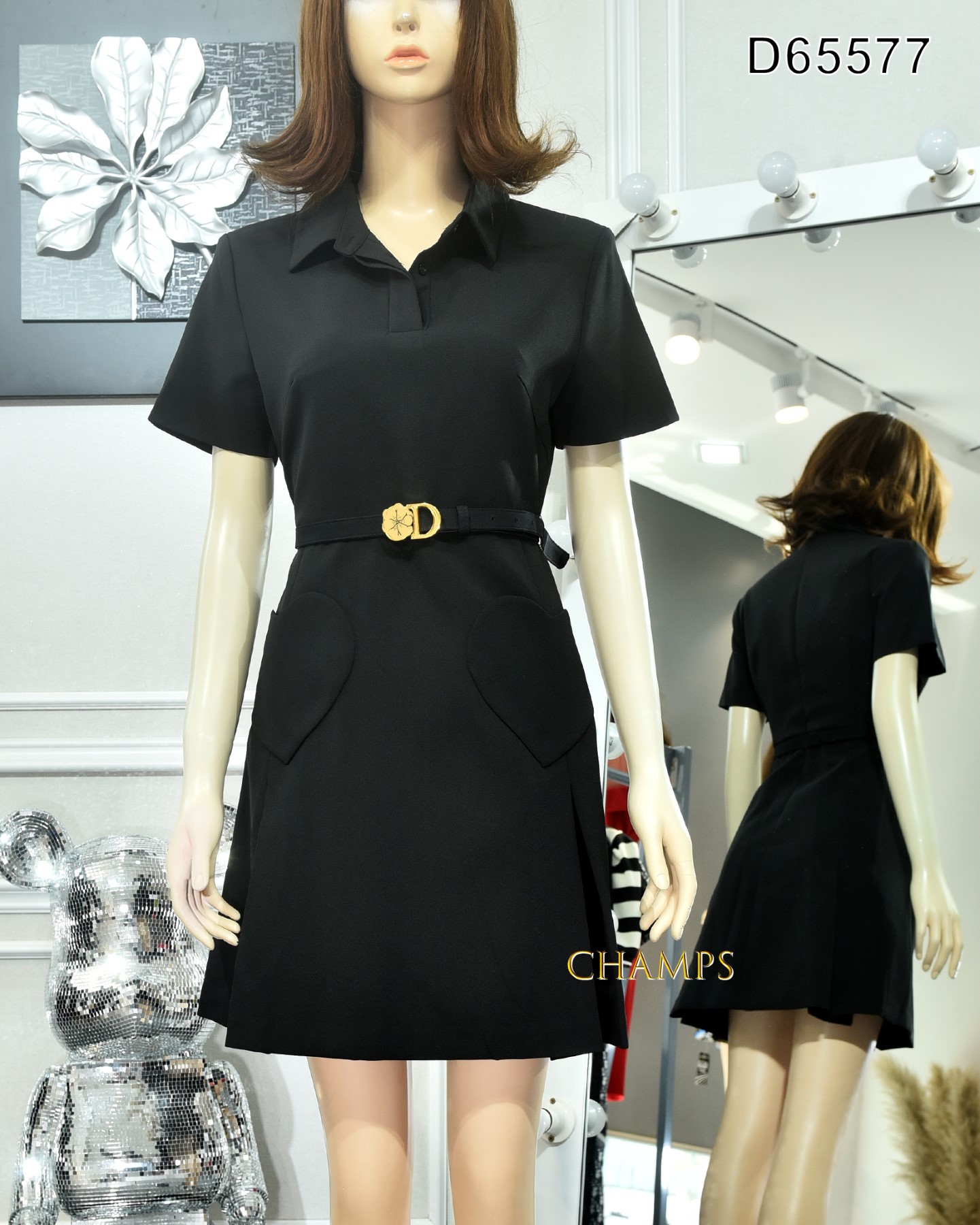 ĐẦM ĐEN TÚI TIM +DN 65577