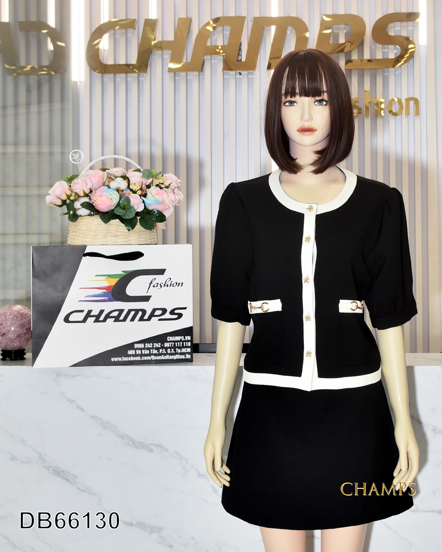 BỘ DẠ ĐEN VIỀN +CV 66130