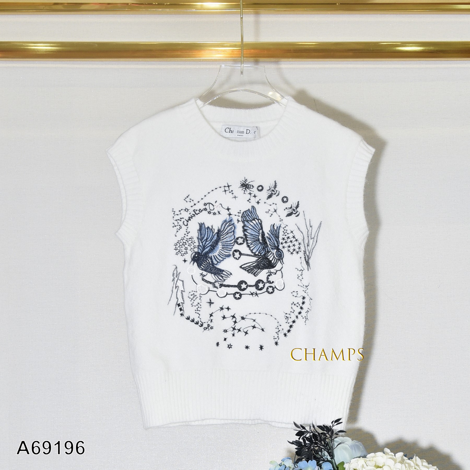 ÁO LEN TRẮNG DIOR XANH 69196