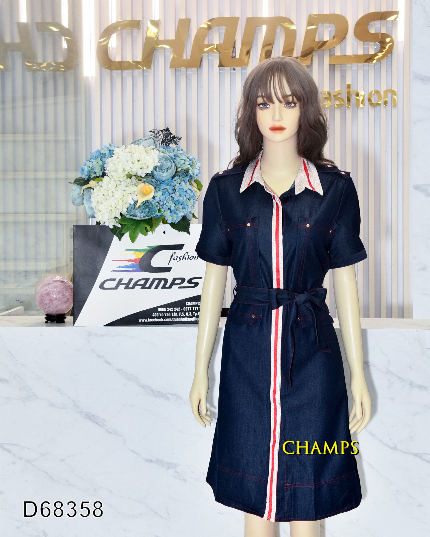 ĐẦM JEAN XANH MỀM BALMAN +DN 68358