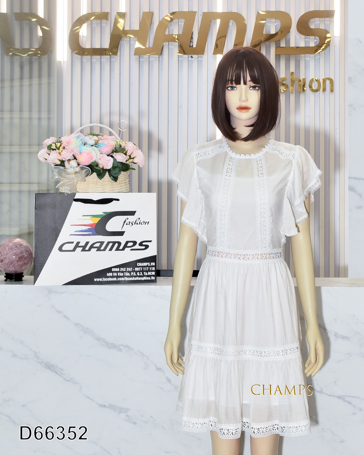 ĐẦM TƠ TRẮNG TAY BÈO 66352