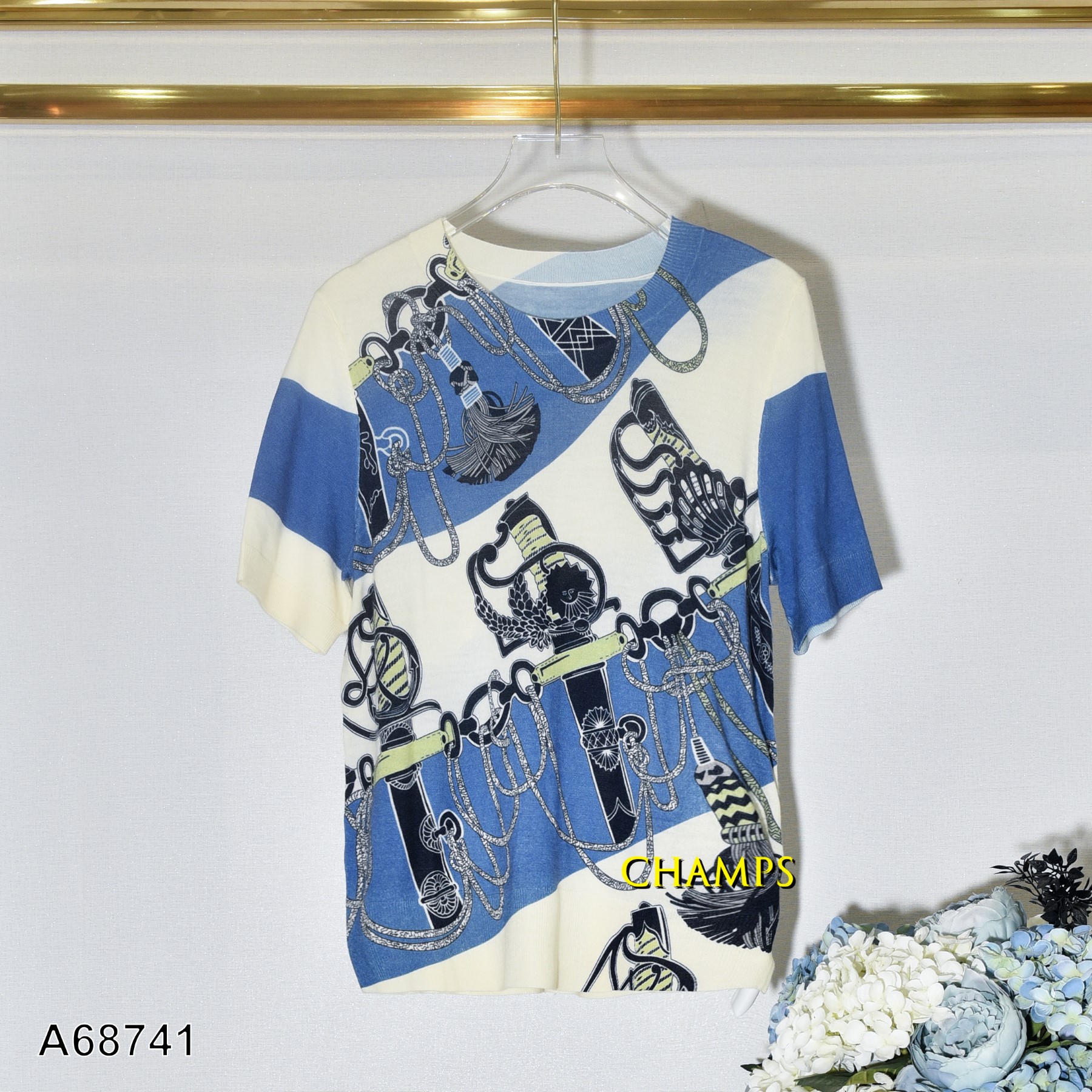 ÁO LEN XANH HÌNH BIỂN 68741