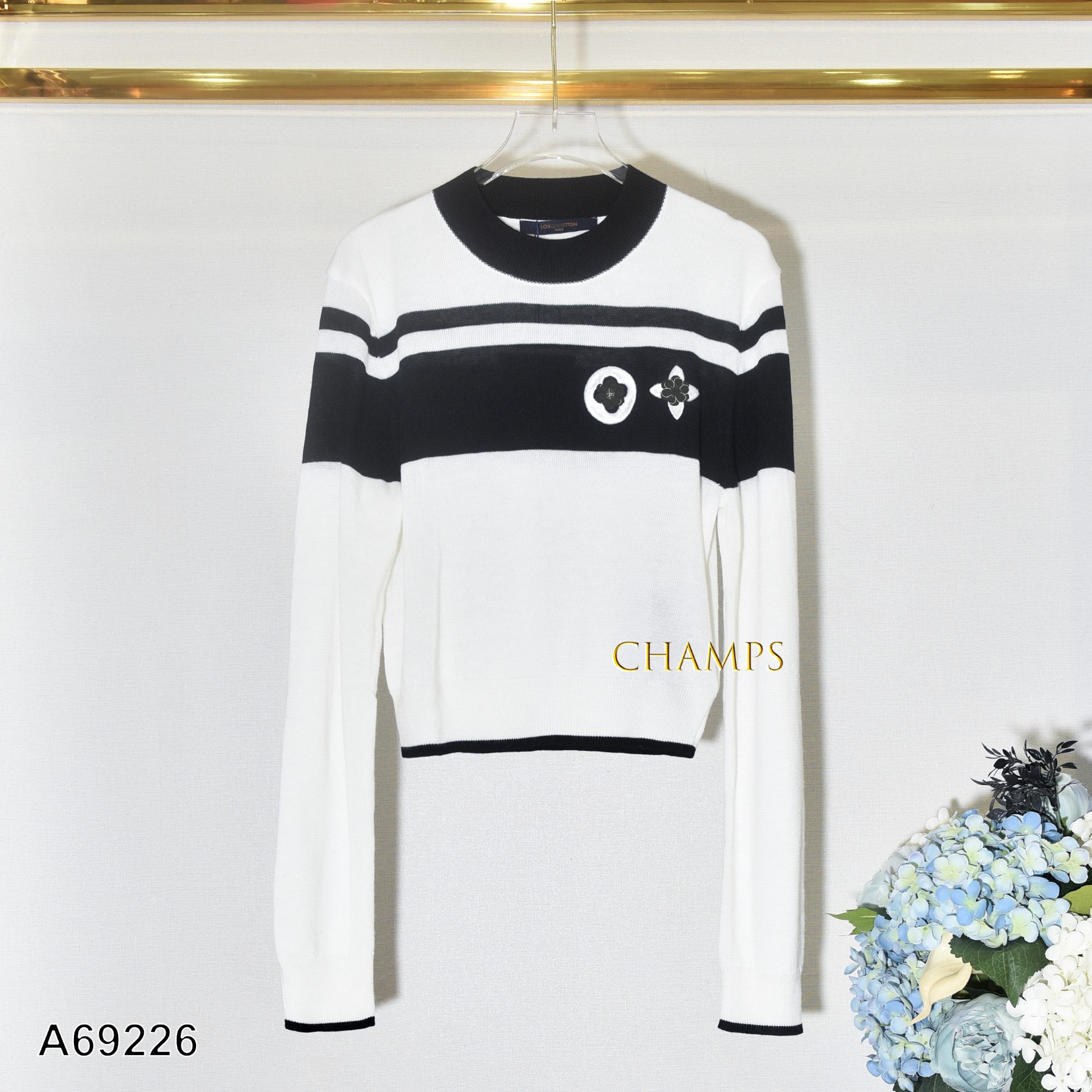 ÁO LEN TRẮNG ĐEN LV 69226