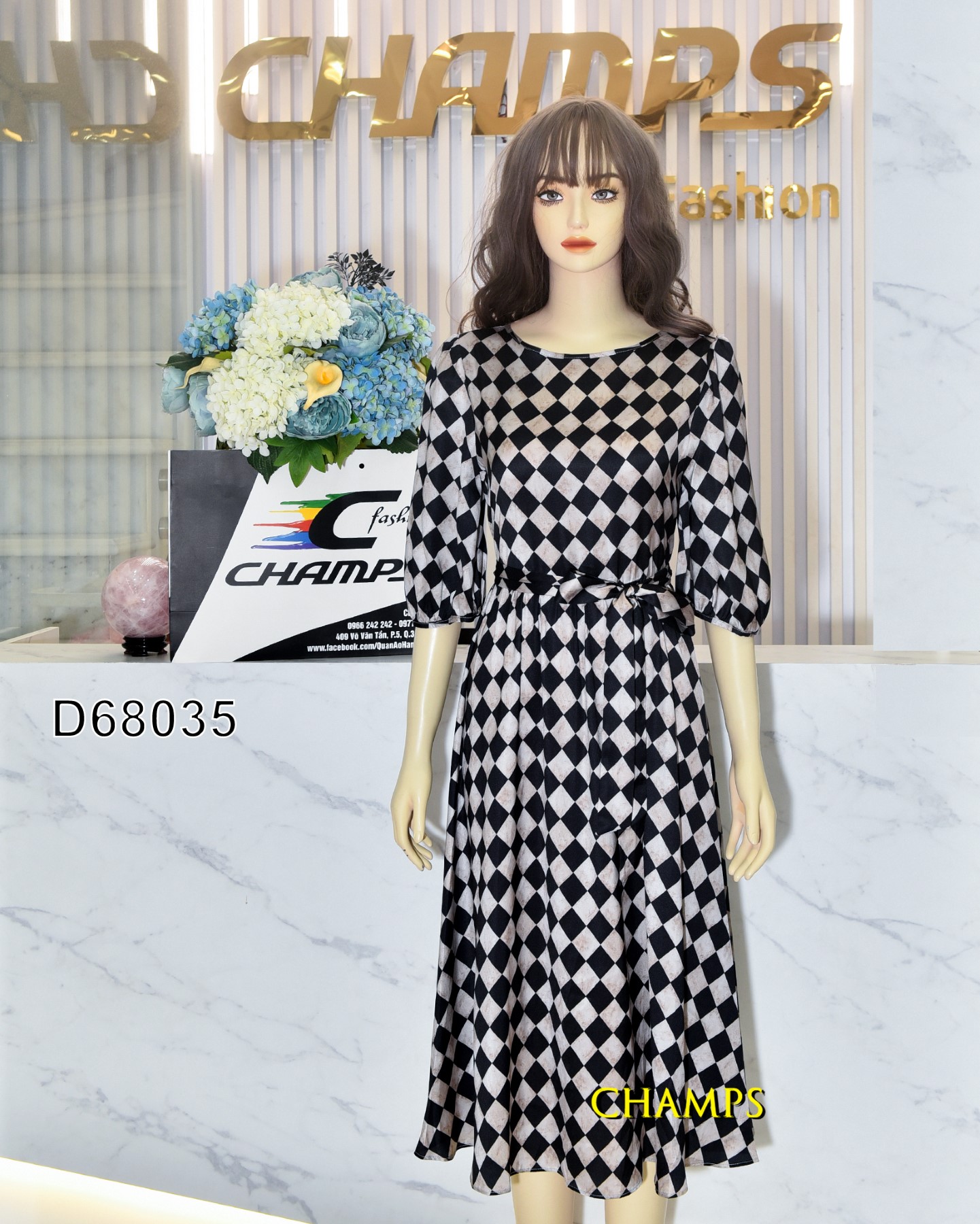 ĐẦM LỤA DÍCH DÁCH DÀI 68035