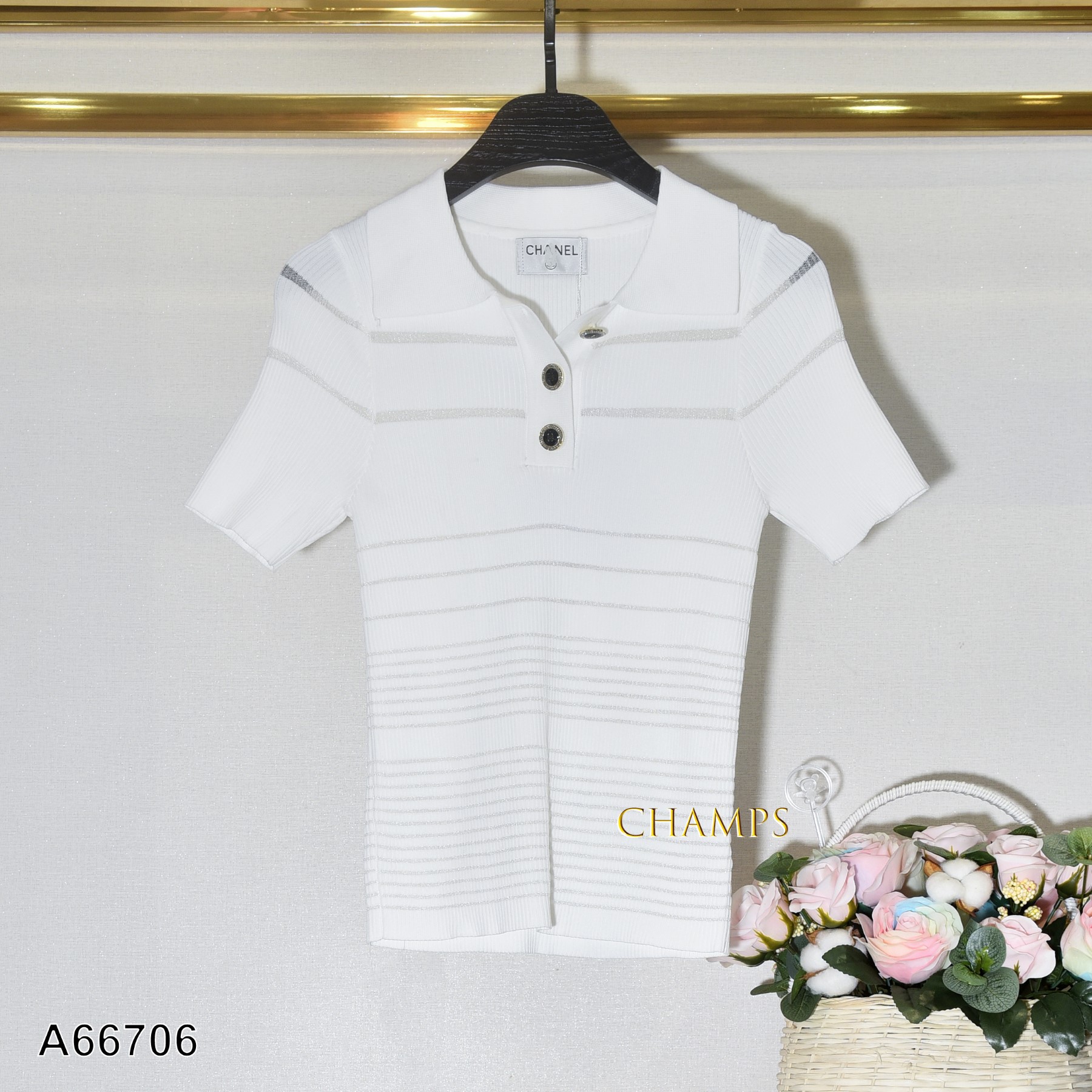 ÁO LEN TRẮNG CHANEL 66706