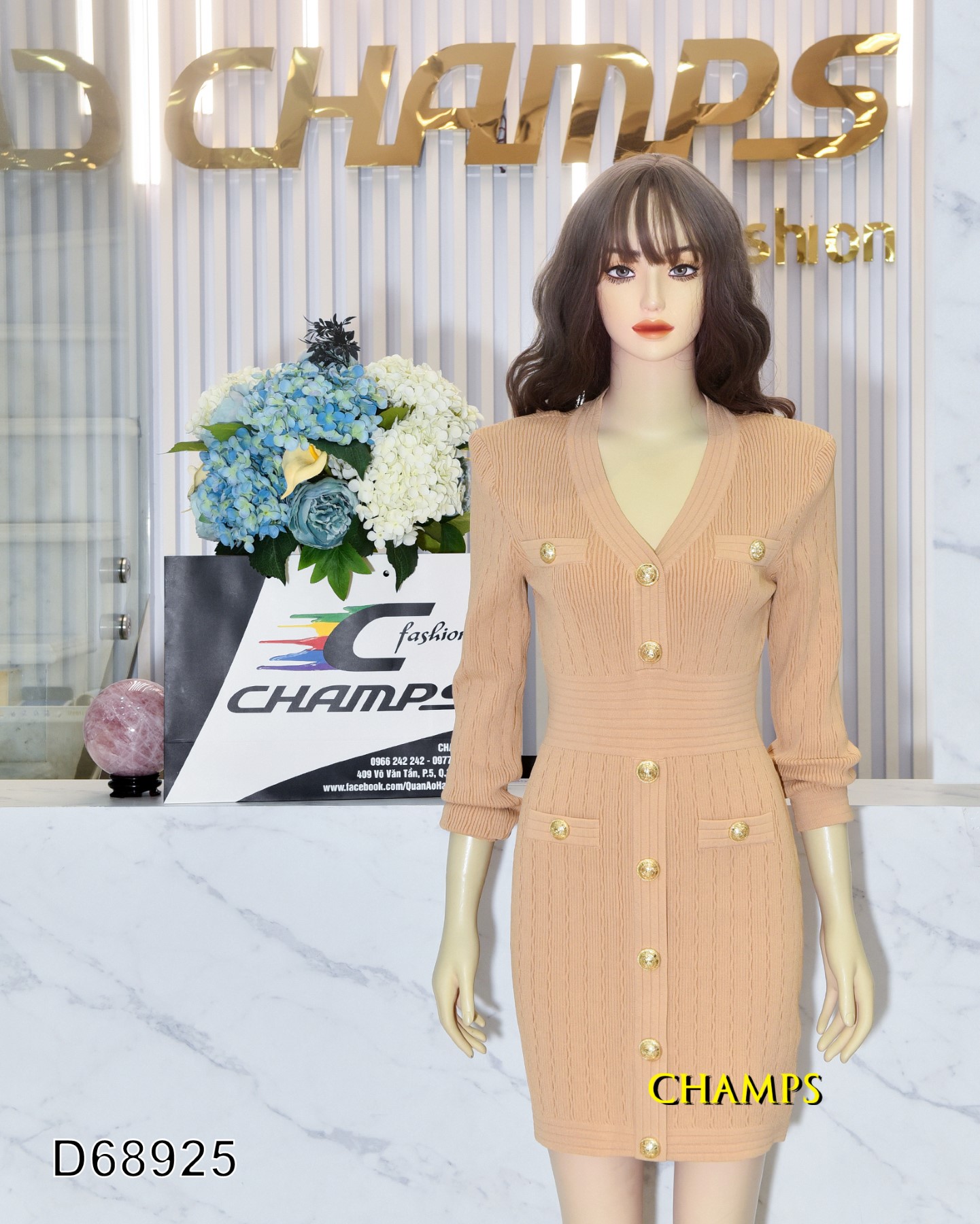 ĐẦM LEN KEM BALMAN L 2 TAY DÀI 68925