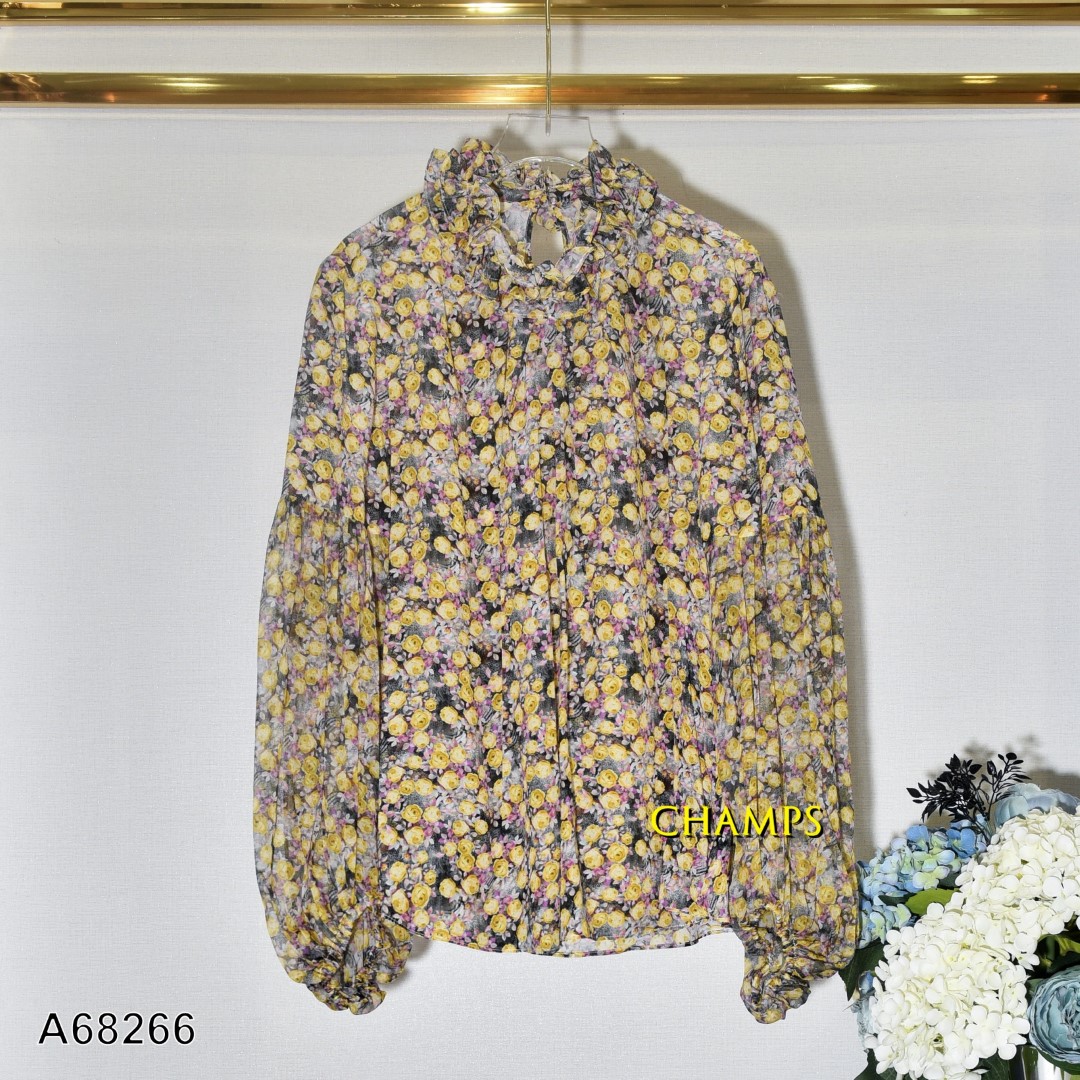 ÁO LỤA VÀNG HOA NHÍ 68266