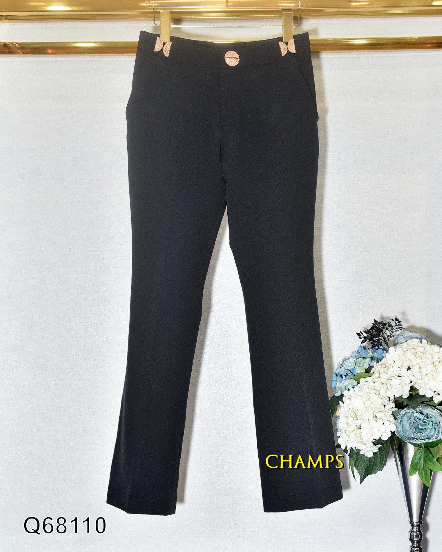 QUẦN TÂY ĐEN LƯNG NÚT 68110