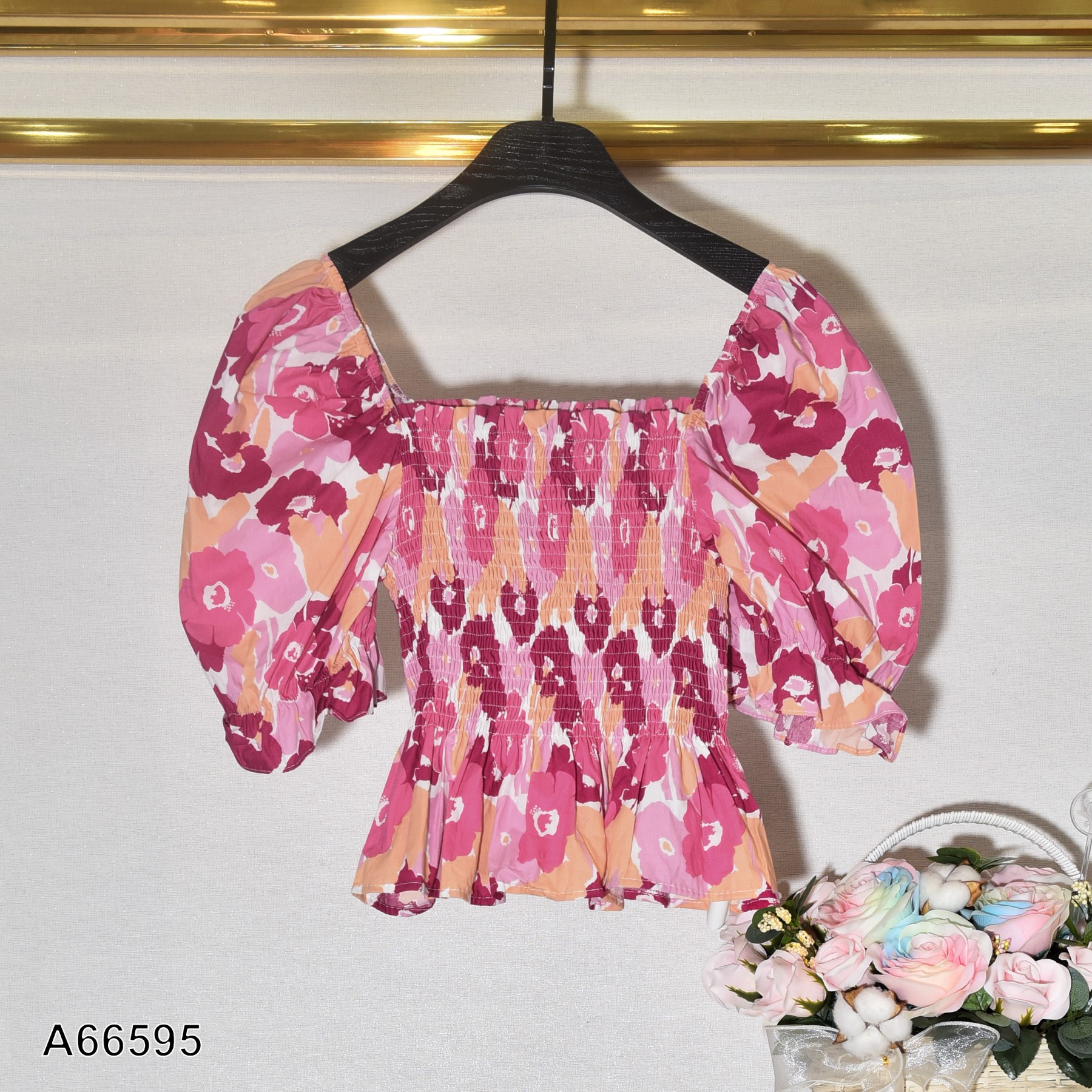 ÁO XÔ HOA HỒNG 66595