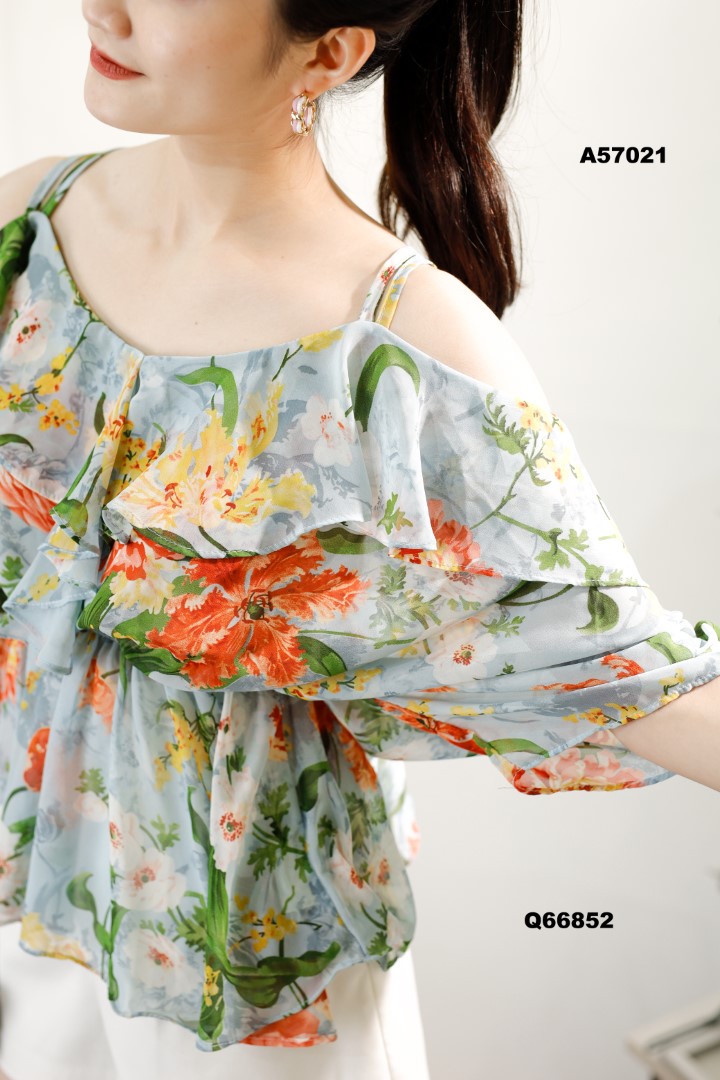 ÁO LỤA XANH 57021