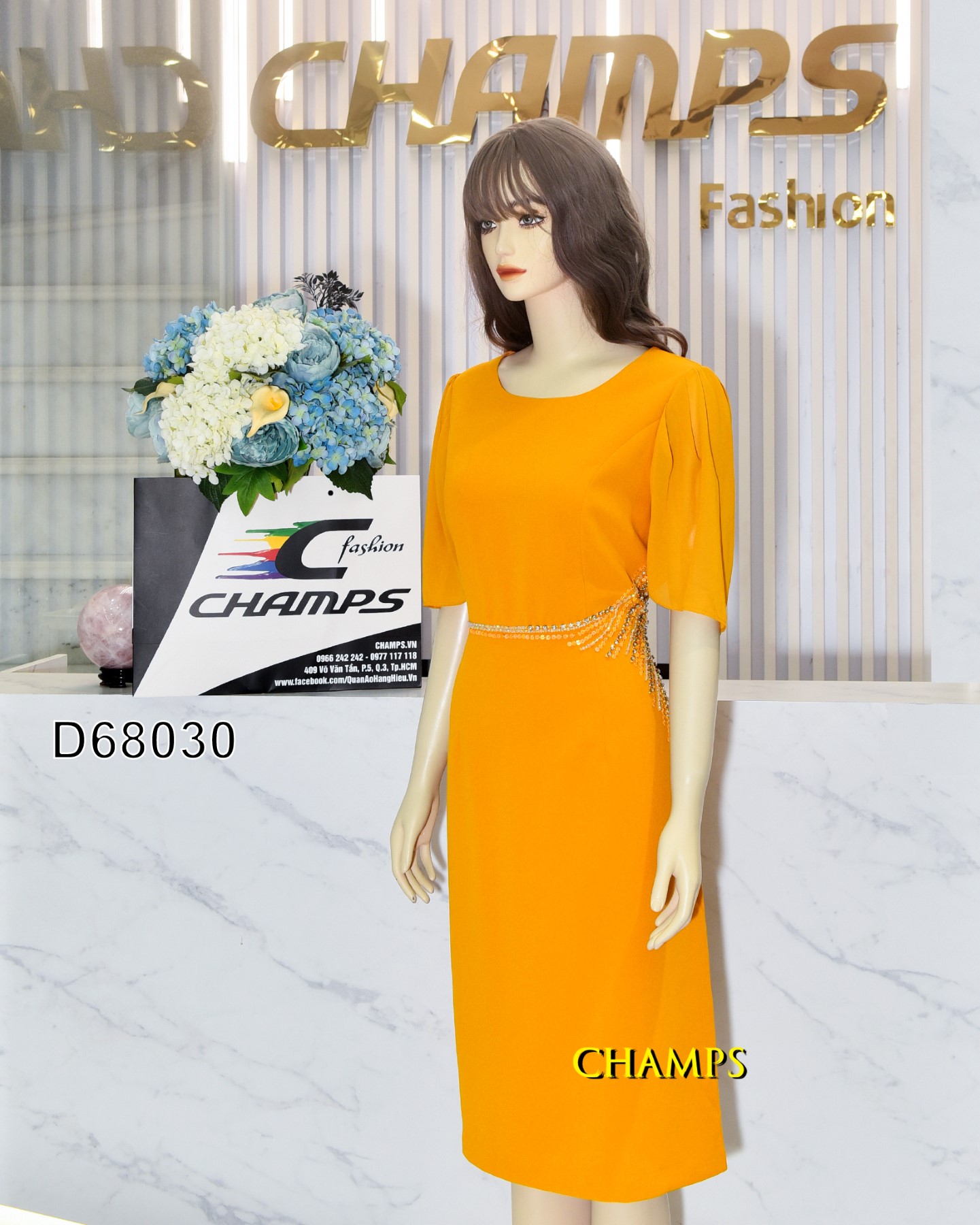 ĐẦM VÀNG TAY BÈO ĐÍNH ĐÁ 68030