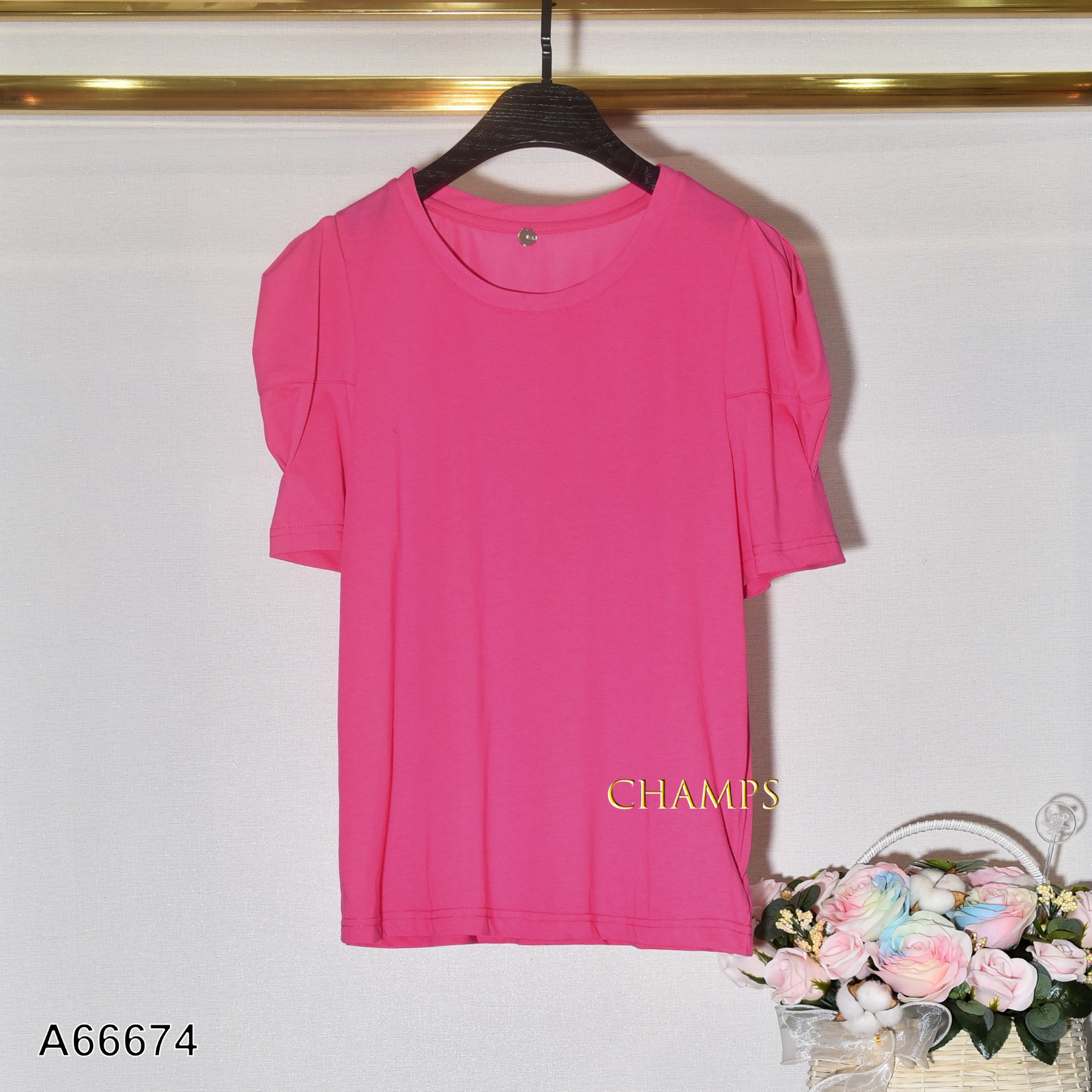 ÁO THUN HỒNG SEN +DN TÚI 66674