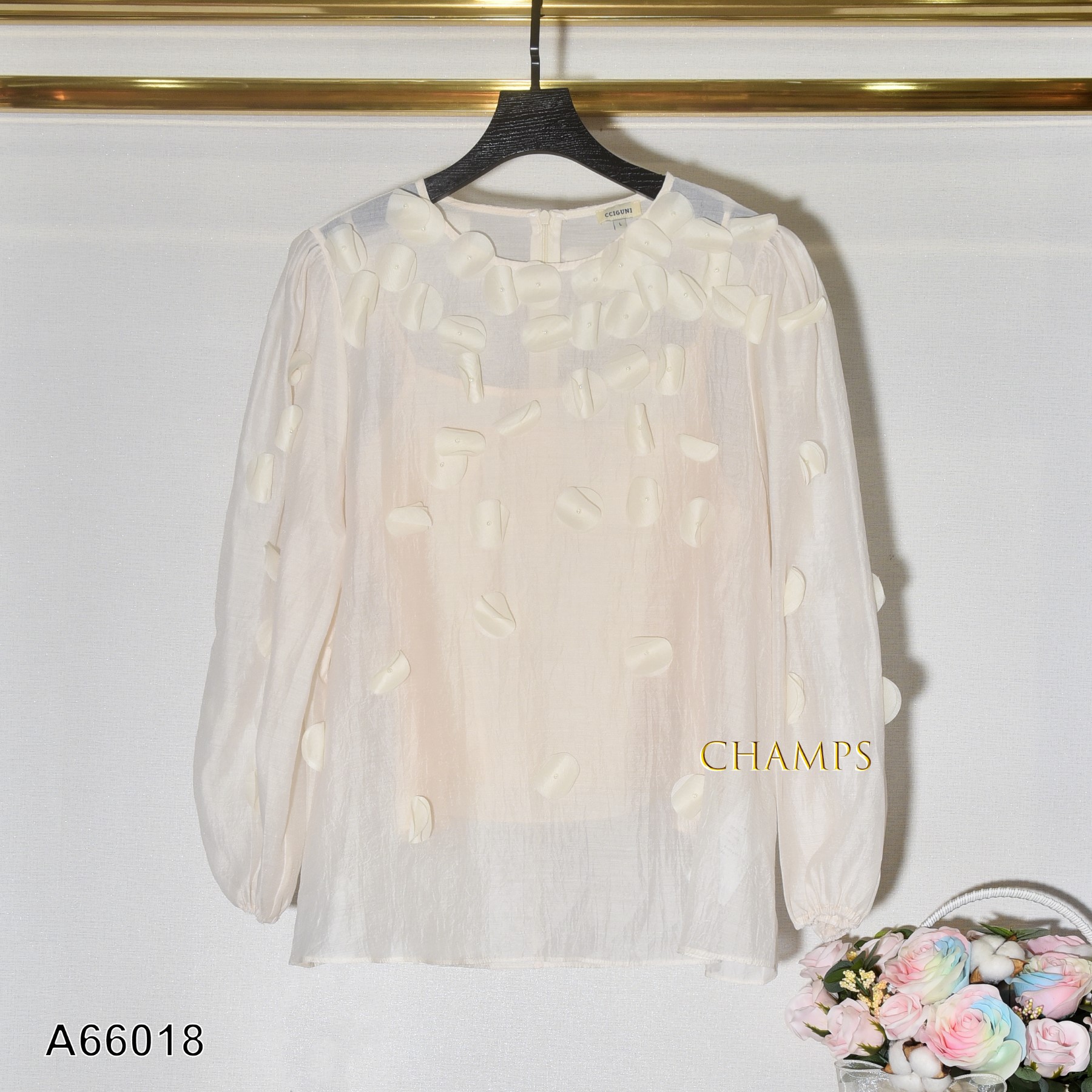 ÁO TƠ SƠ MI KEM ĐÍNH +LÓT 66018