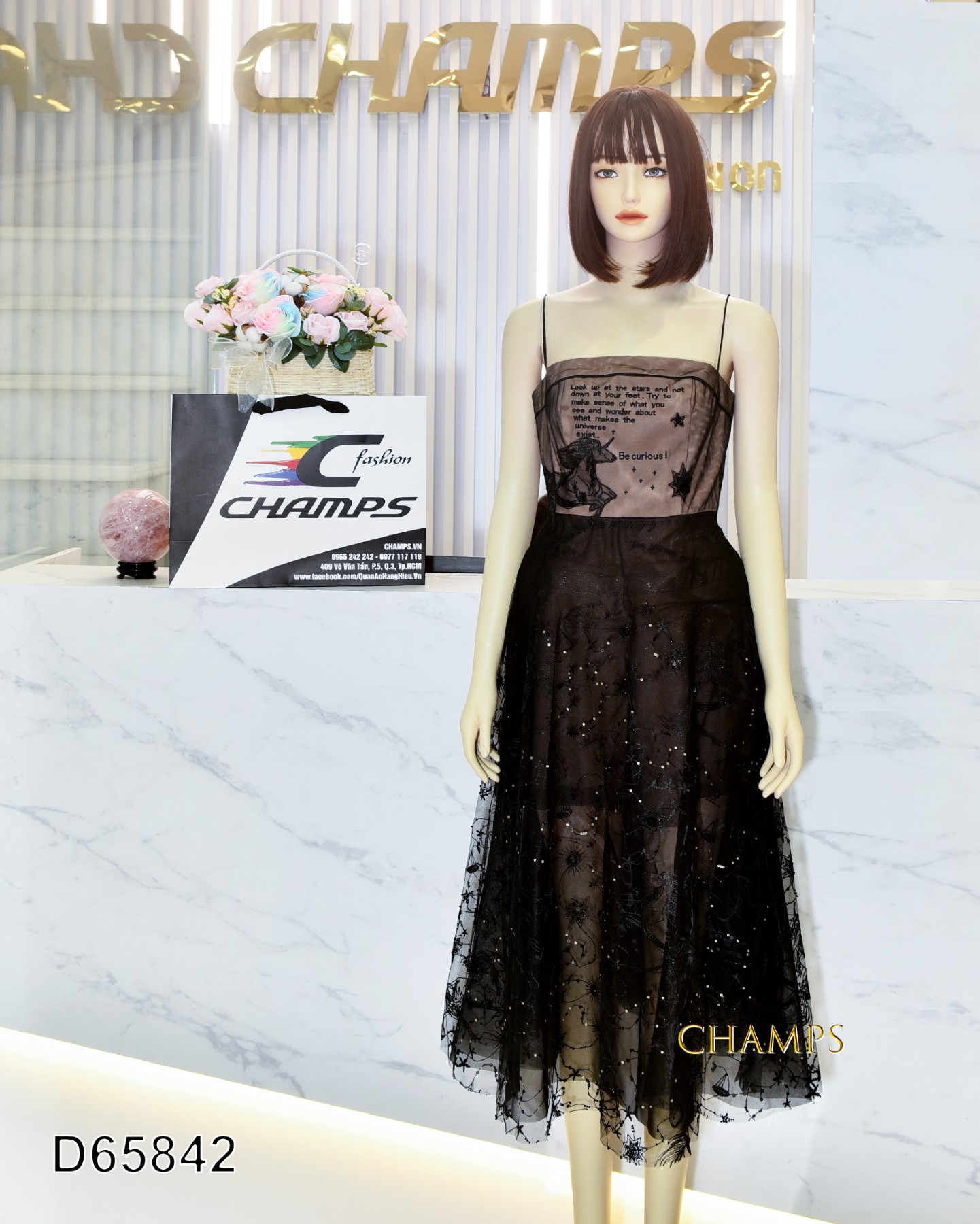 ĐẦM 2 DÂY KIM SA DÀI 65842