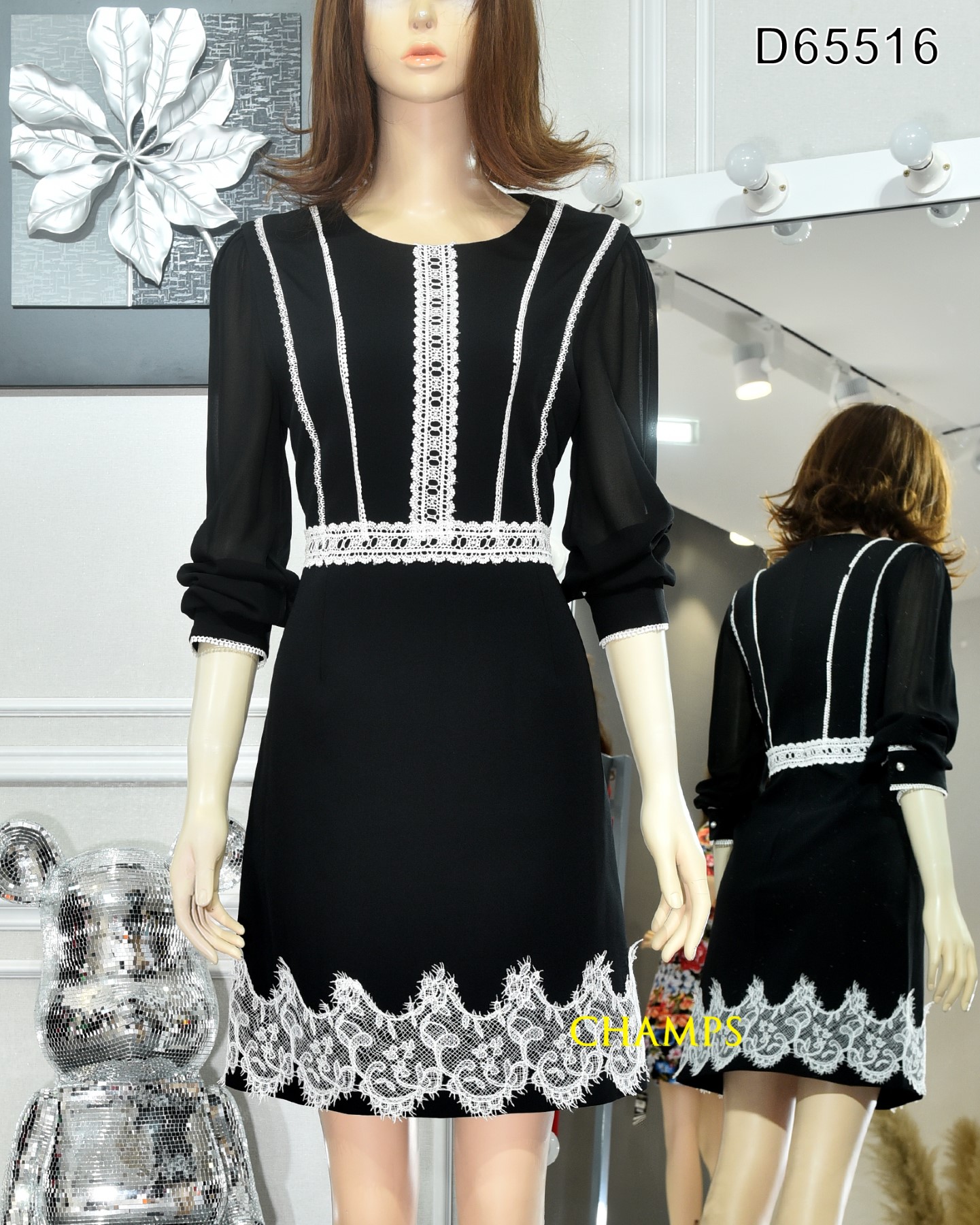 ĐẦM ĐEN REN 65516