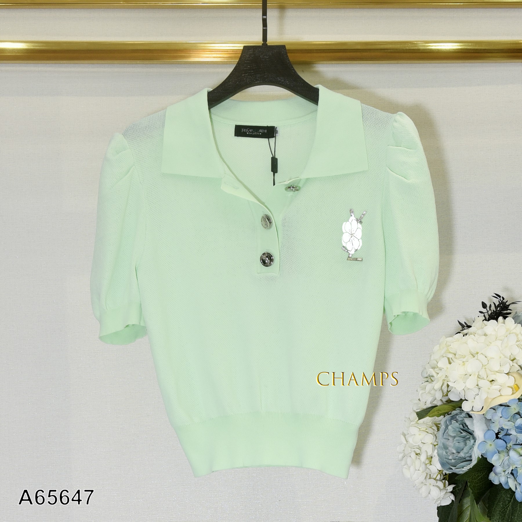 ÁO LEN XANH +CAI YSL 65647