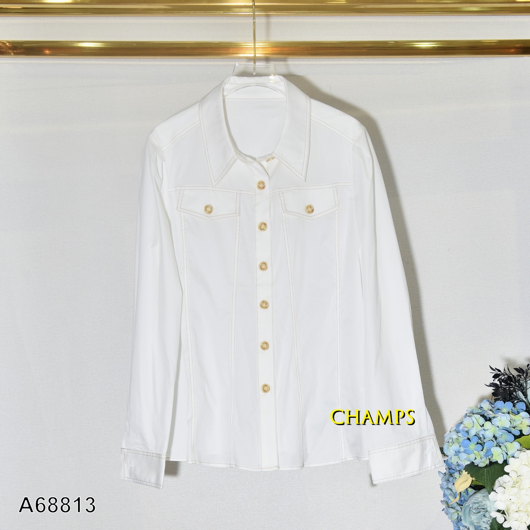 ÁO SƠ MI TRẮNG VIỀN 68813