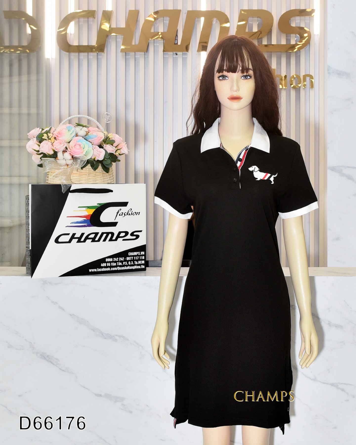 ĐẦM THUN ĐEN HÌNH TOMROW 66176