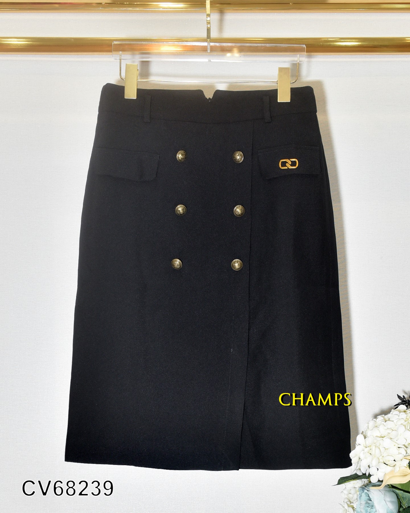 CHÂN VÁY ĐEN ÔM NÚT 68239