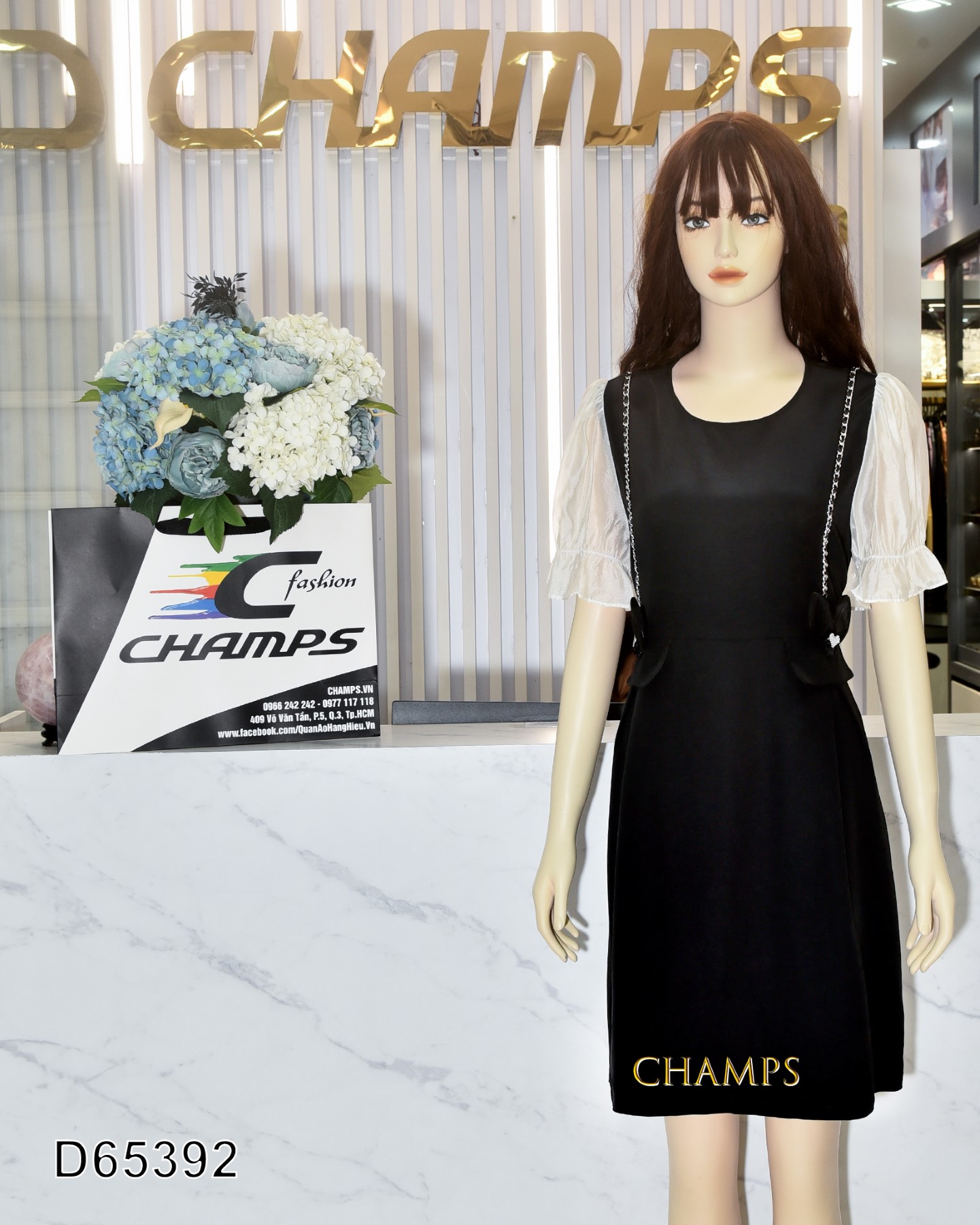 ĐẦM SUÔN ĐEN NƠ 65392