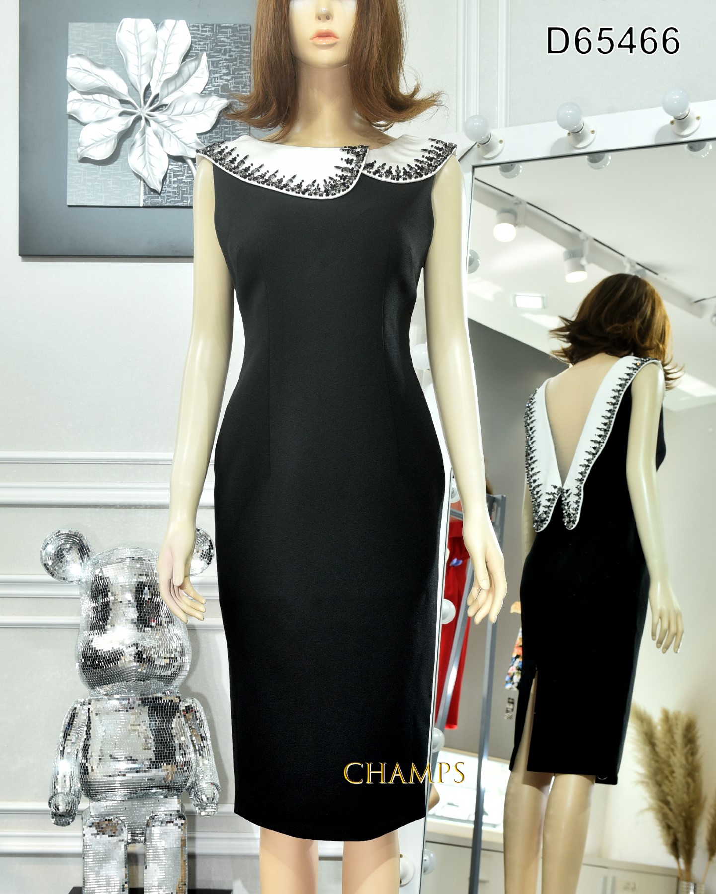 ĐẦM ĐEN ÔM HẠT ĐÁ 65466